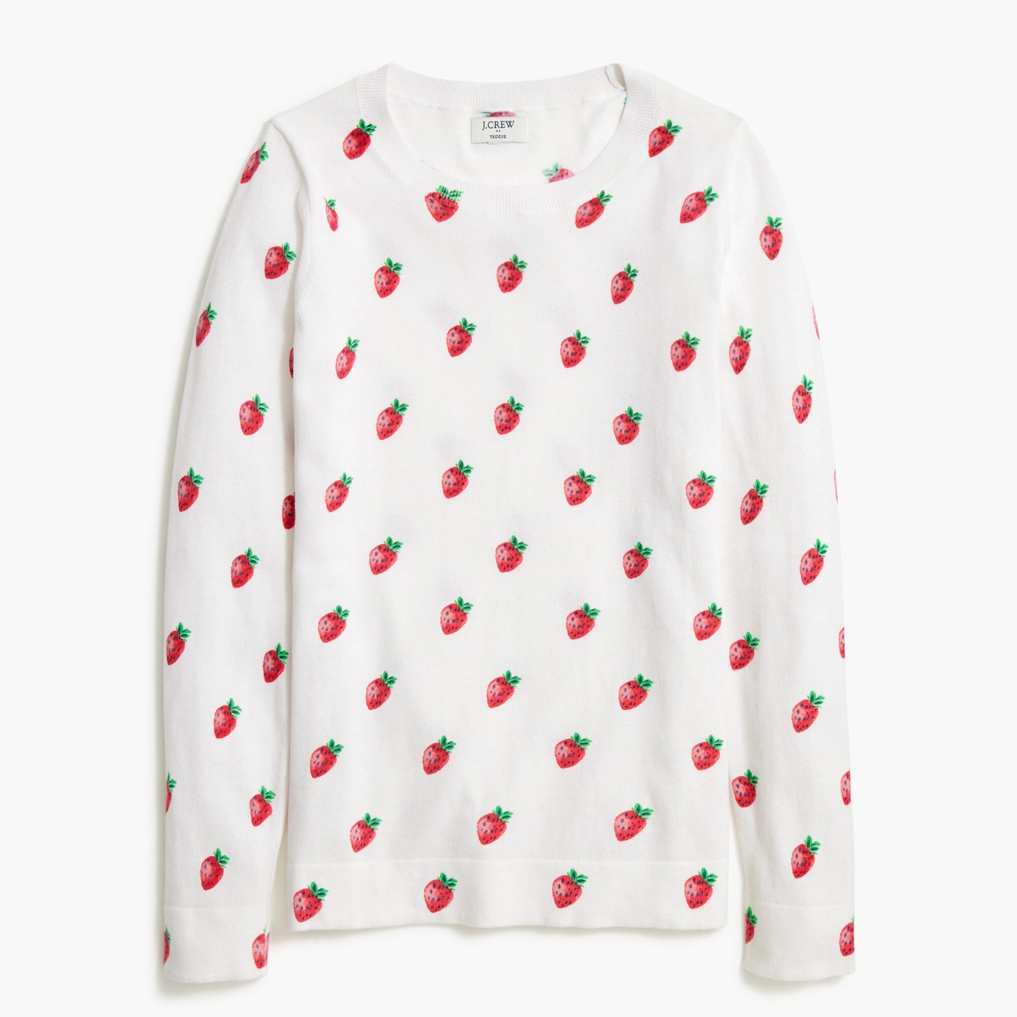 strawberry teddie sweater for women