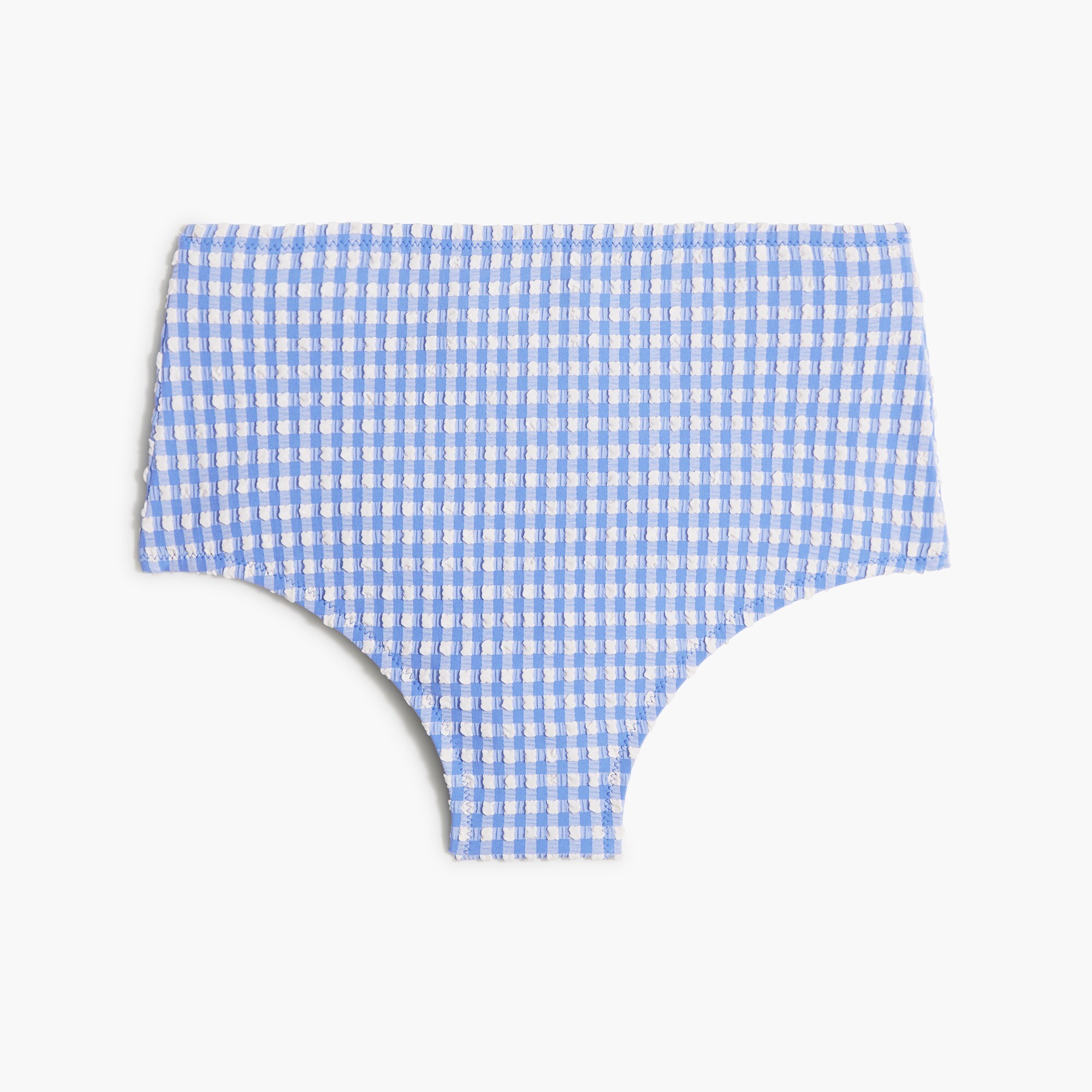 seersucker high-waisted bikini bottom for women