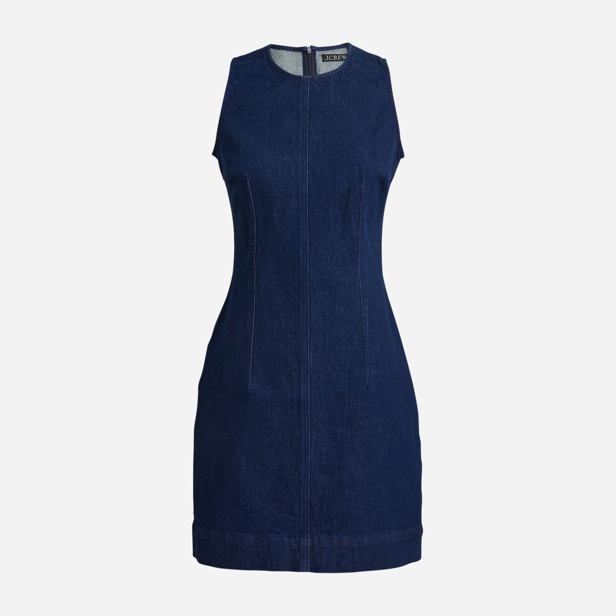 Fitted Denim Mini Dress In Rinse Wash For Women | J.Crew