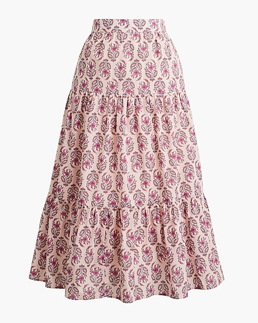  Petite tiered midi skirt