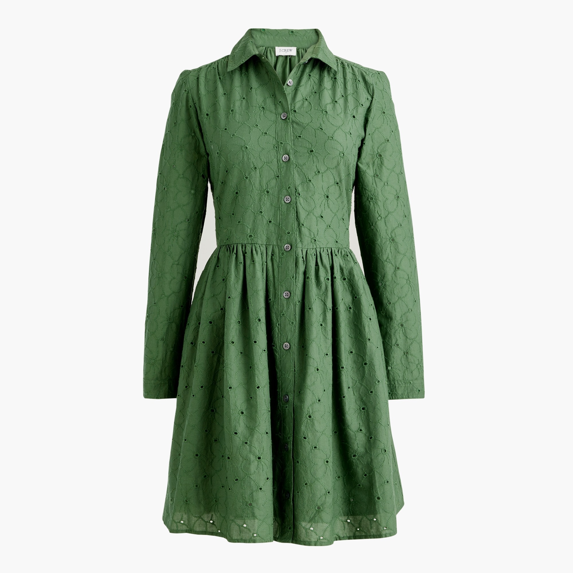 Factory Eyelet Mini Shirtdress For Women