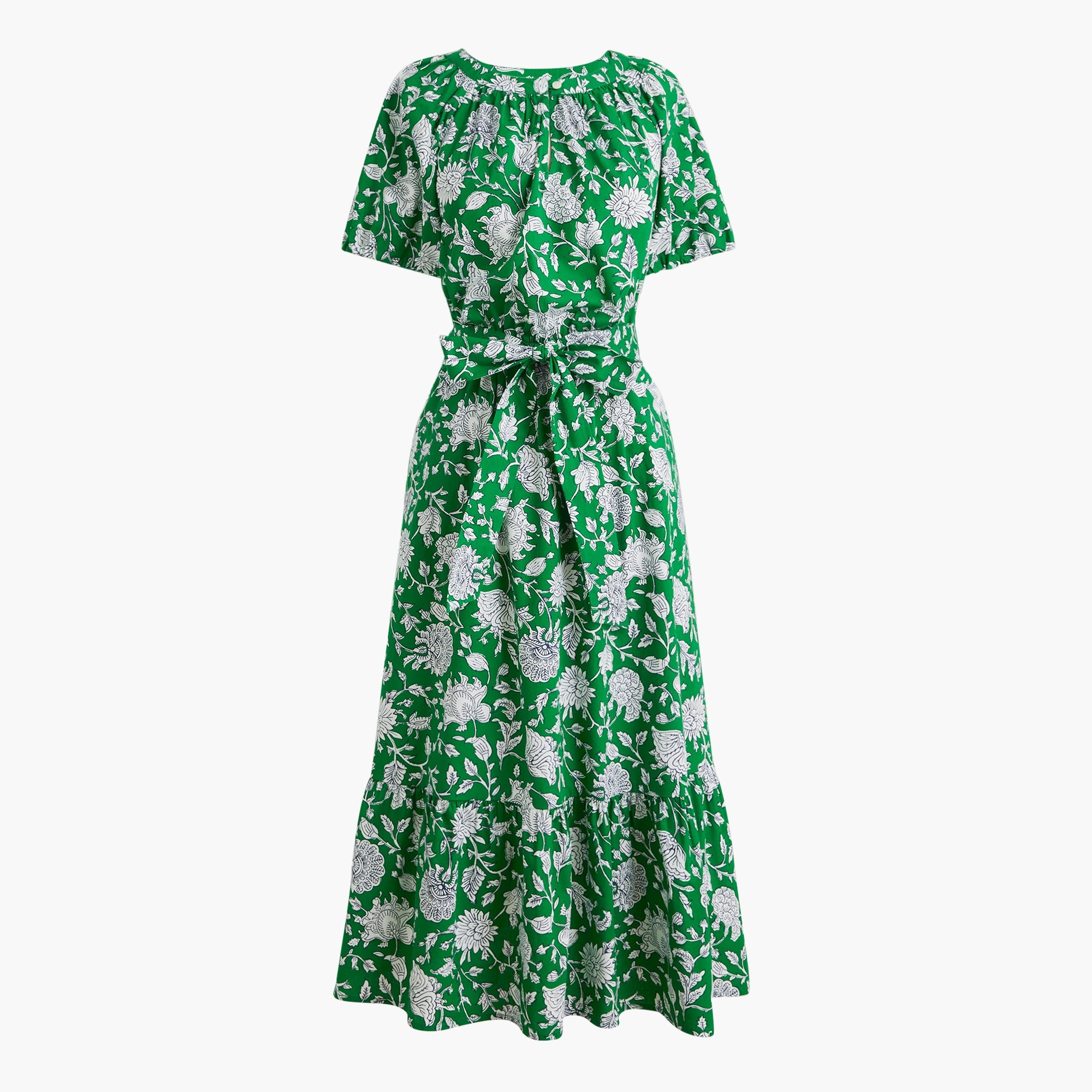 DRAPED KEYHOLE MIDI DRESS