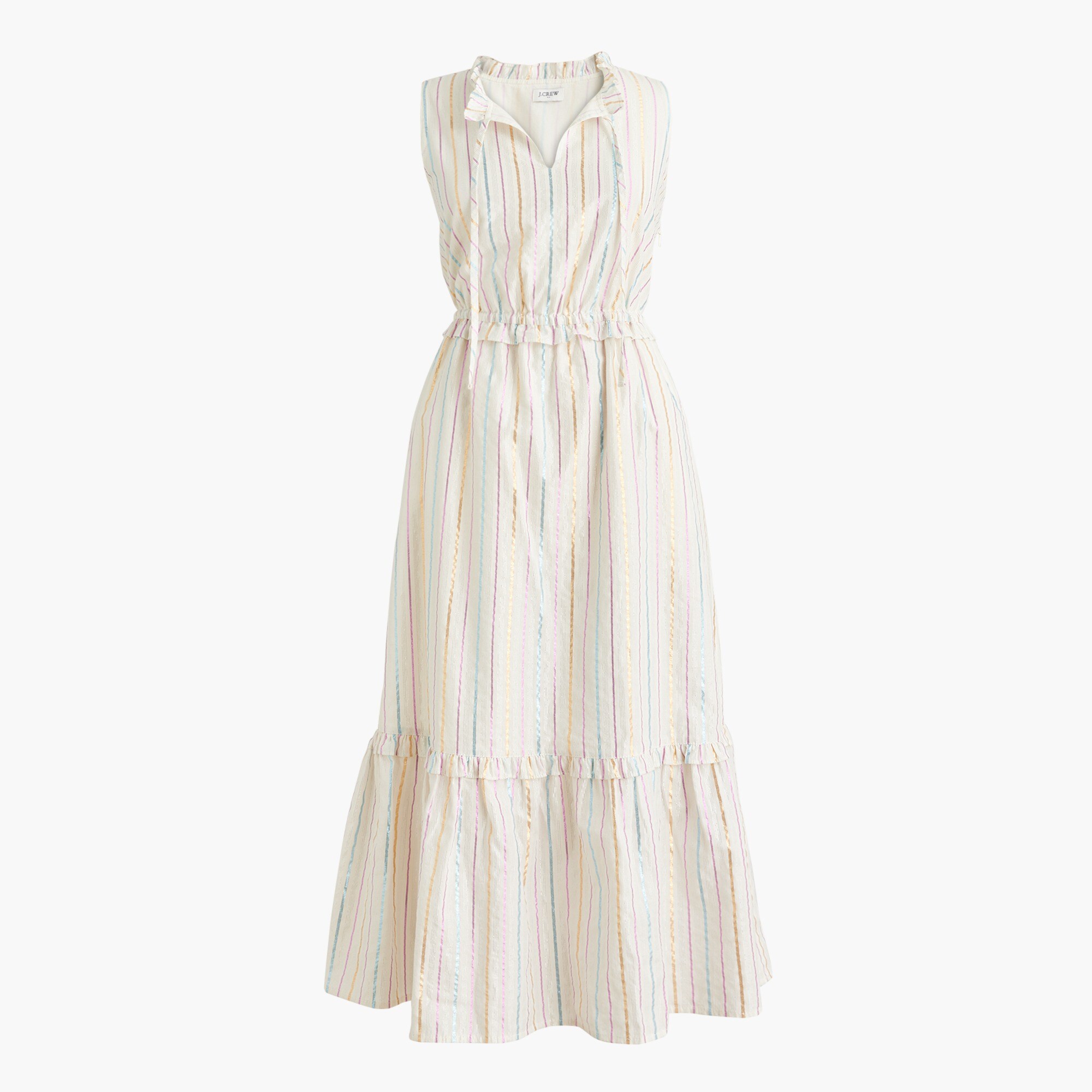 Shimmer tie-front midi dress
