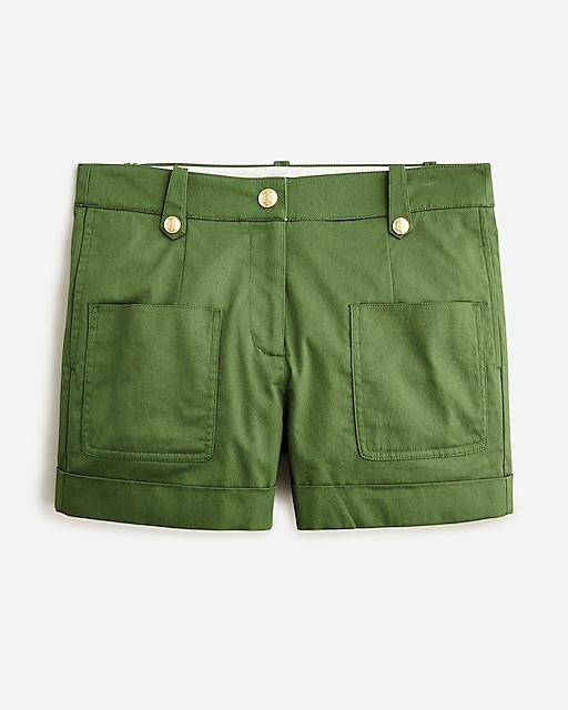 womens Patch-pocket suit short in lightweight chino
