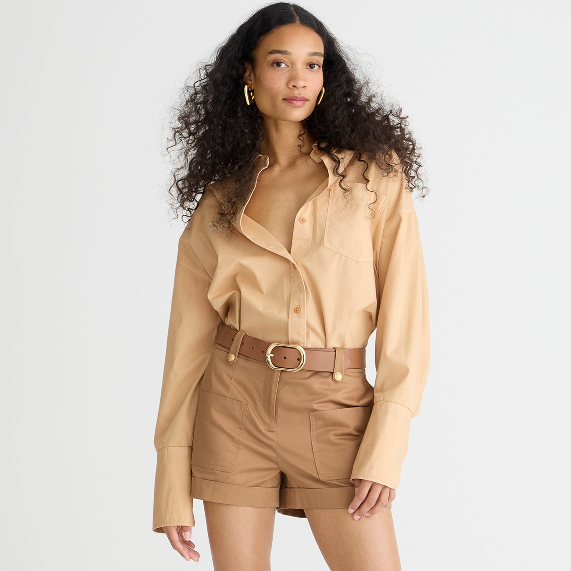 womens Patch-pocket suit short in lightweight chino