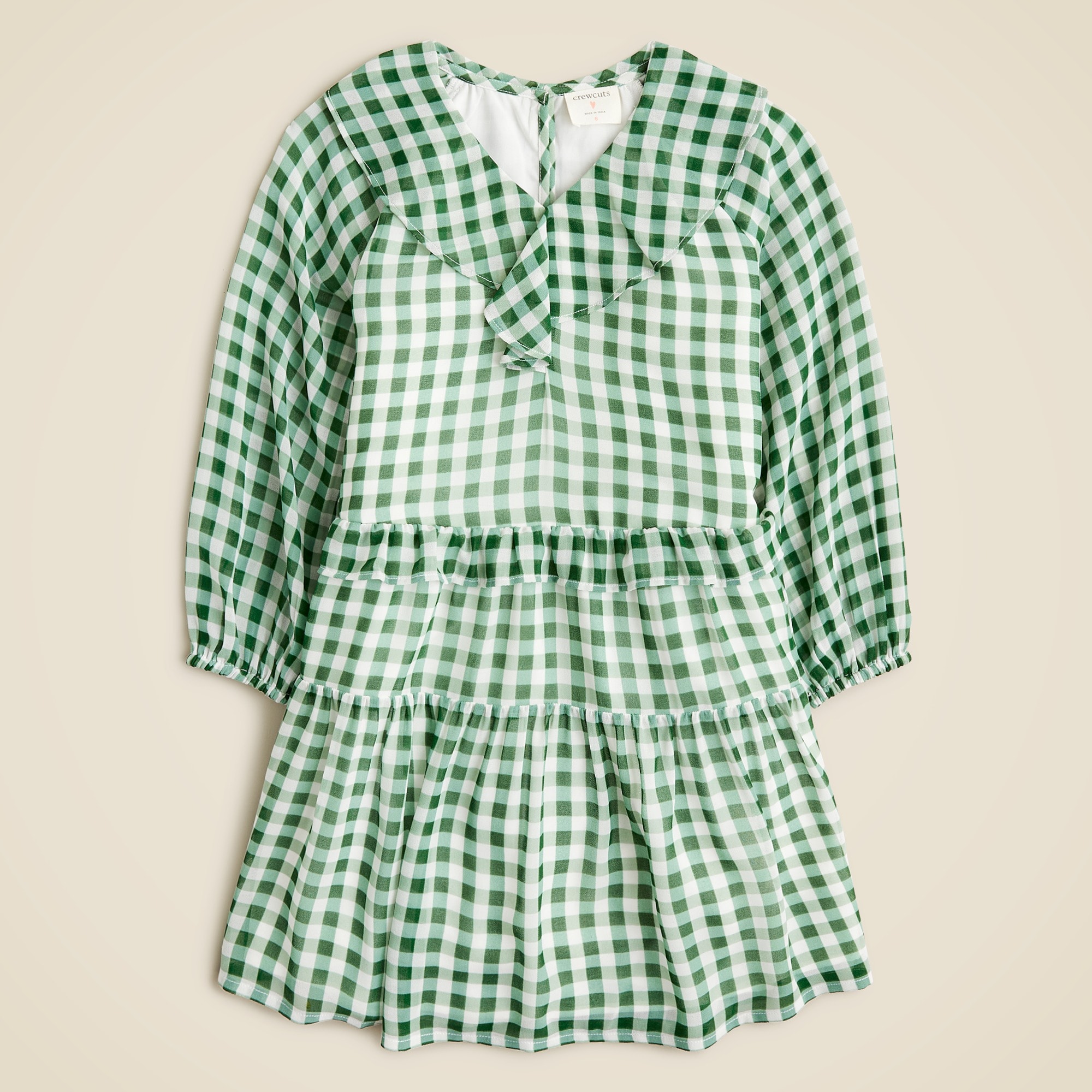 Girls' Smocked Dress In Gingham Chiffon For Girls | J.Crew