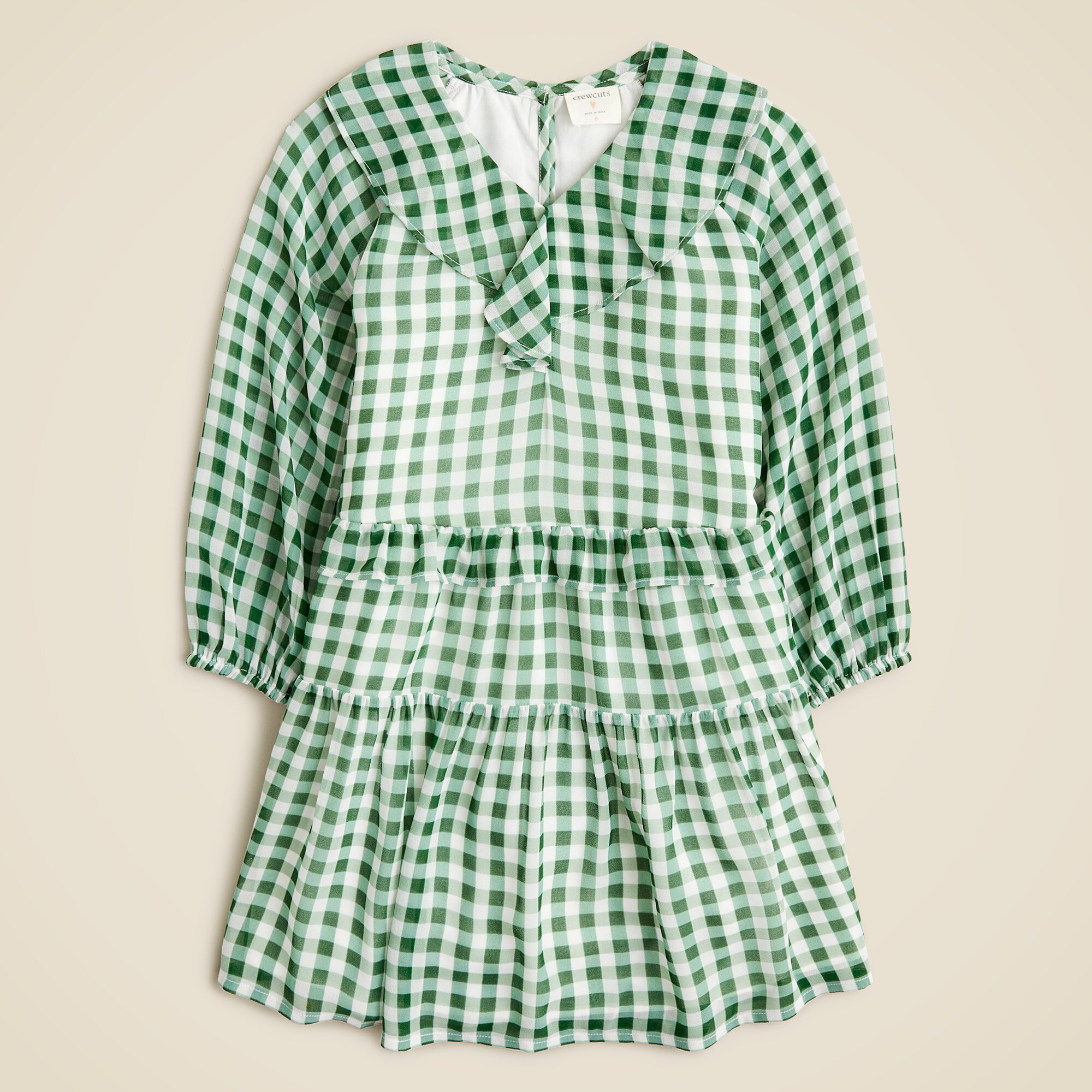 Girls' Smocked Dress In Gingham Chiffon For Girls | J.Crew