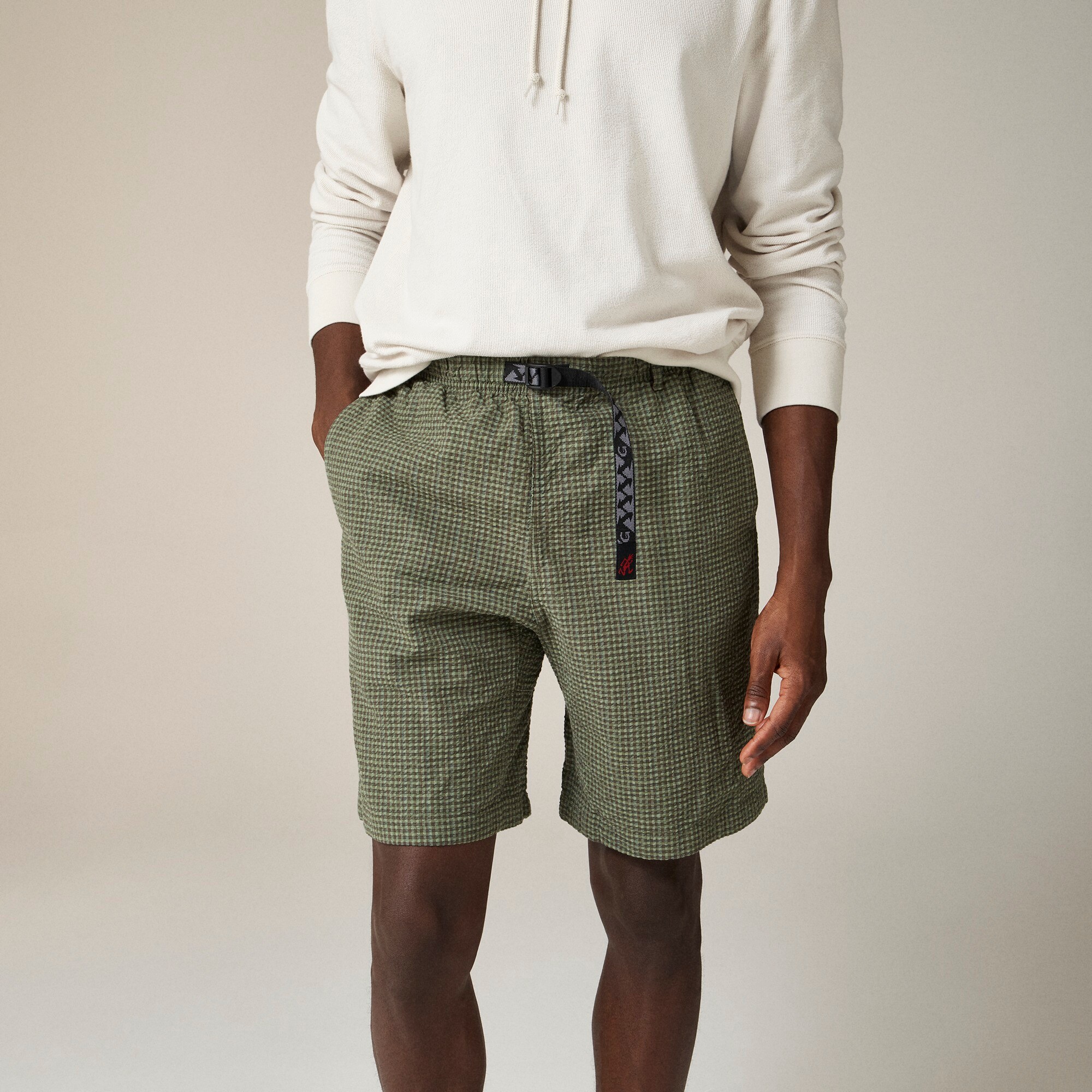 Gramicci® OG G-Short in plaid seersucker