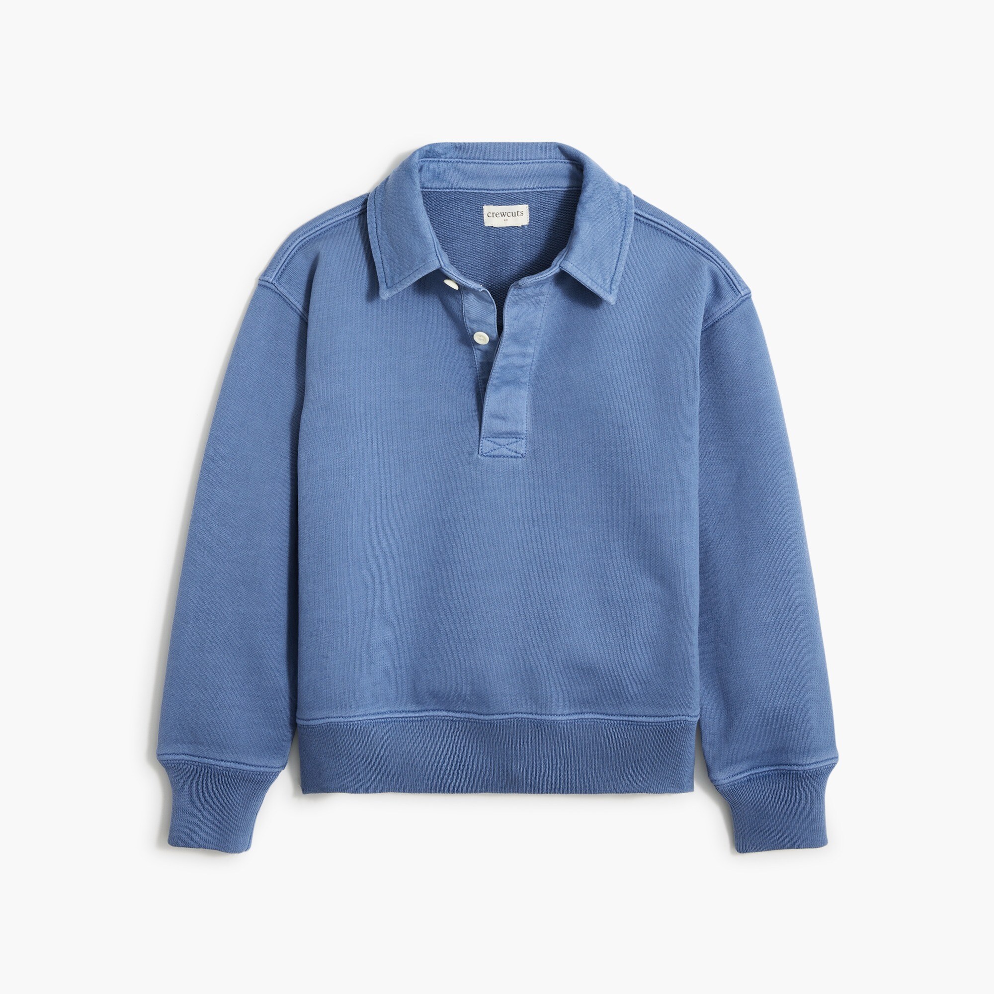 boys' garment-dyed rugby sweatshirt for boys