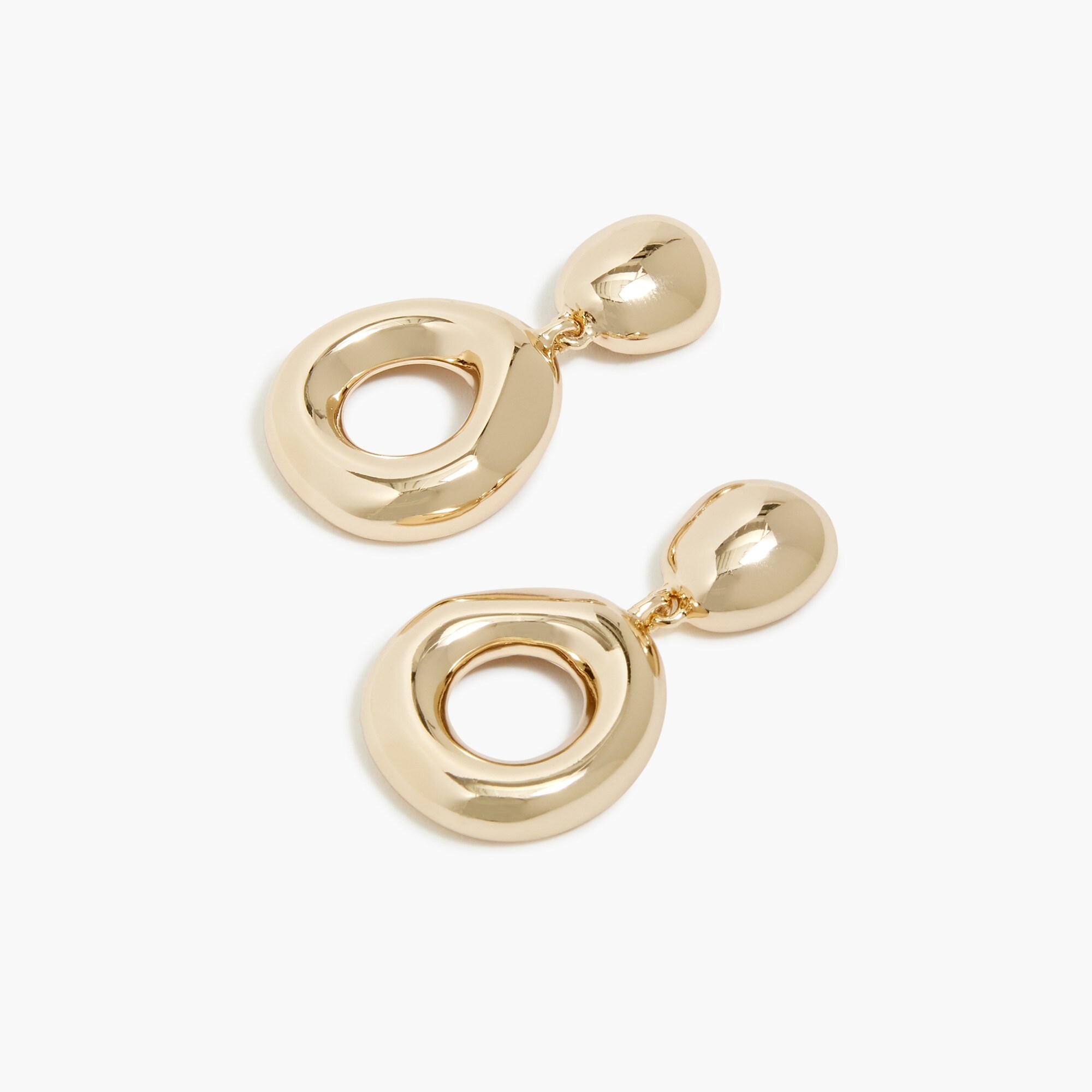 Sculptural metal drop earrings