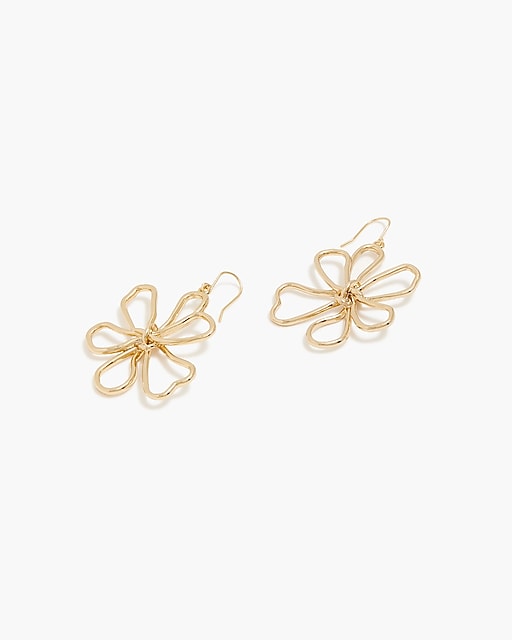  Wire flower earrings