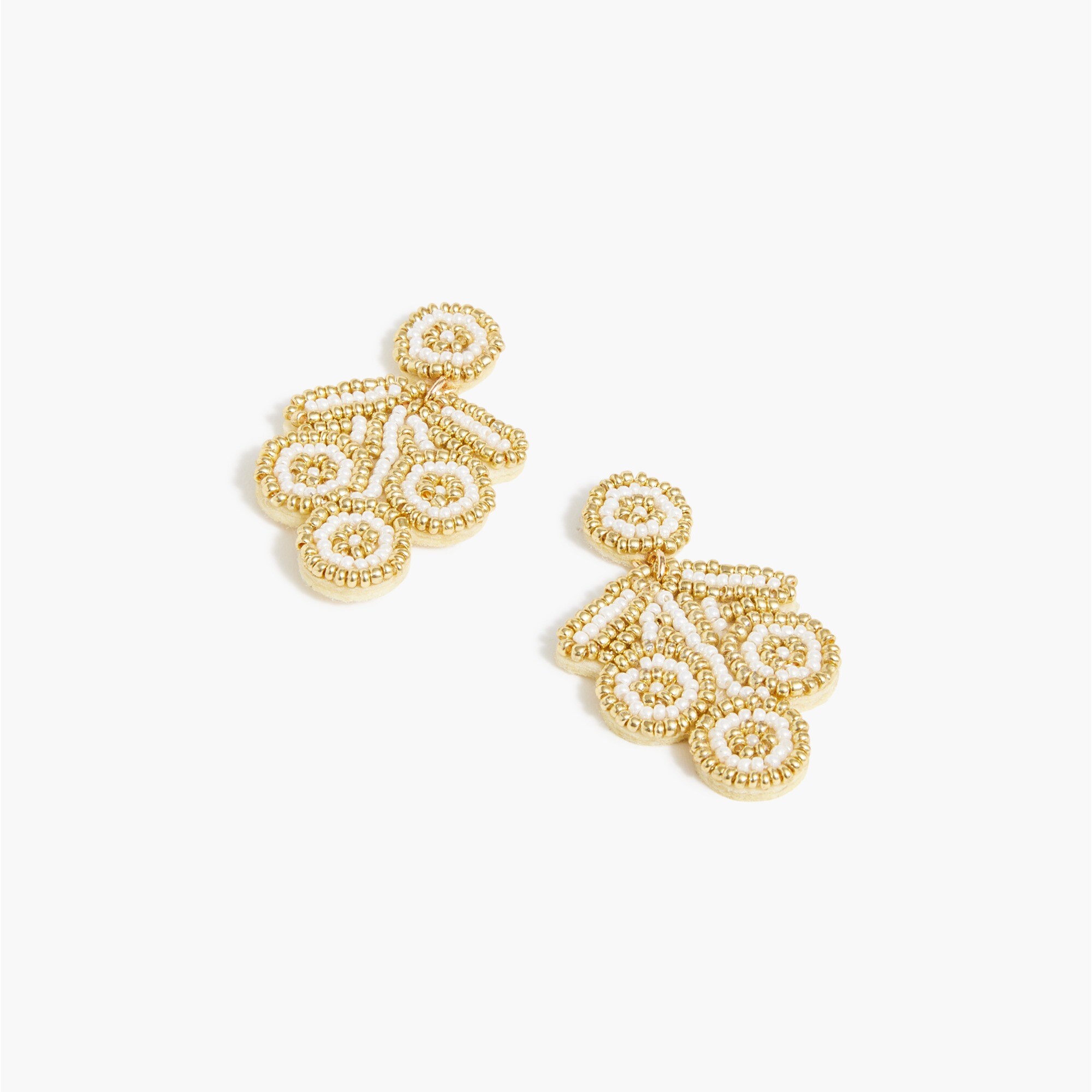 Beaded statement earrings