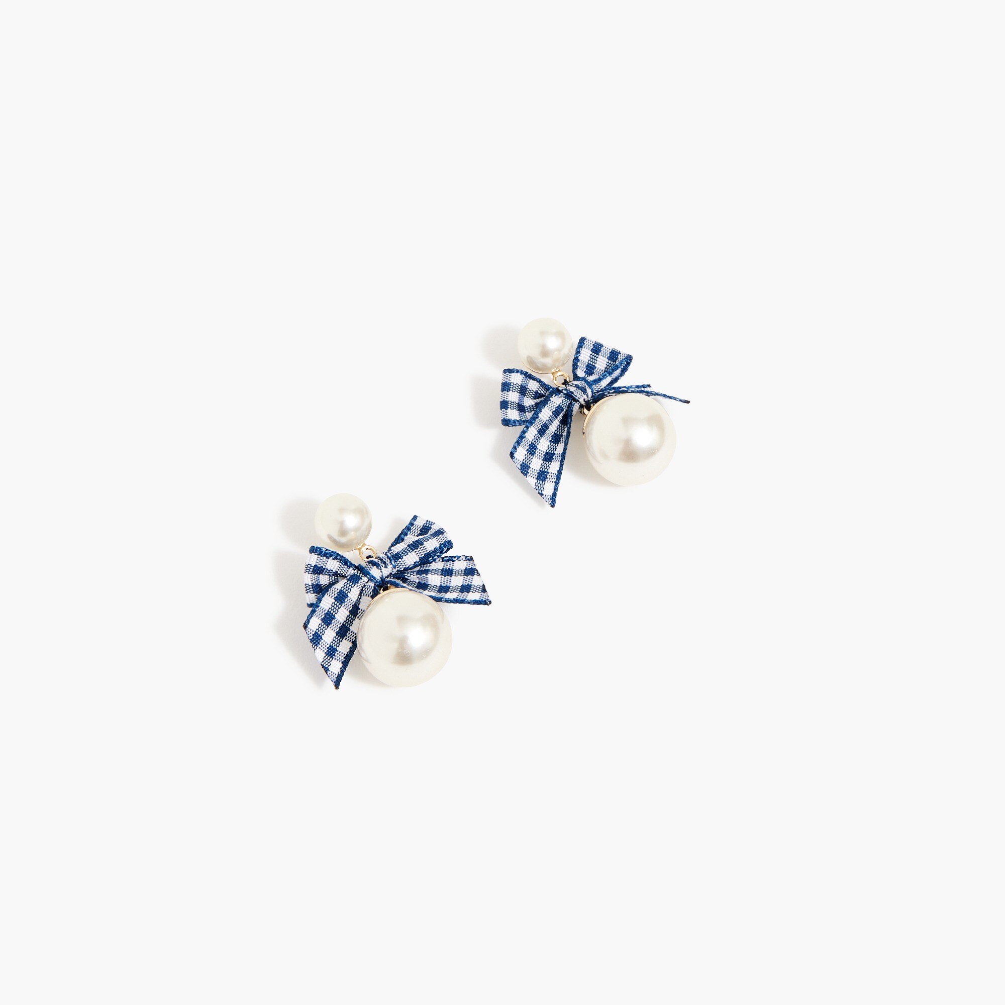 pearl and bow statement earrings for women