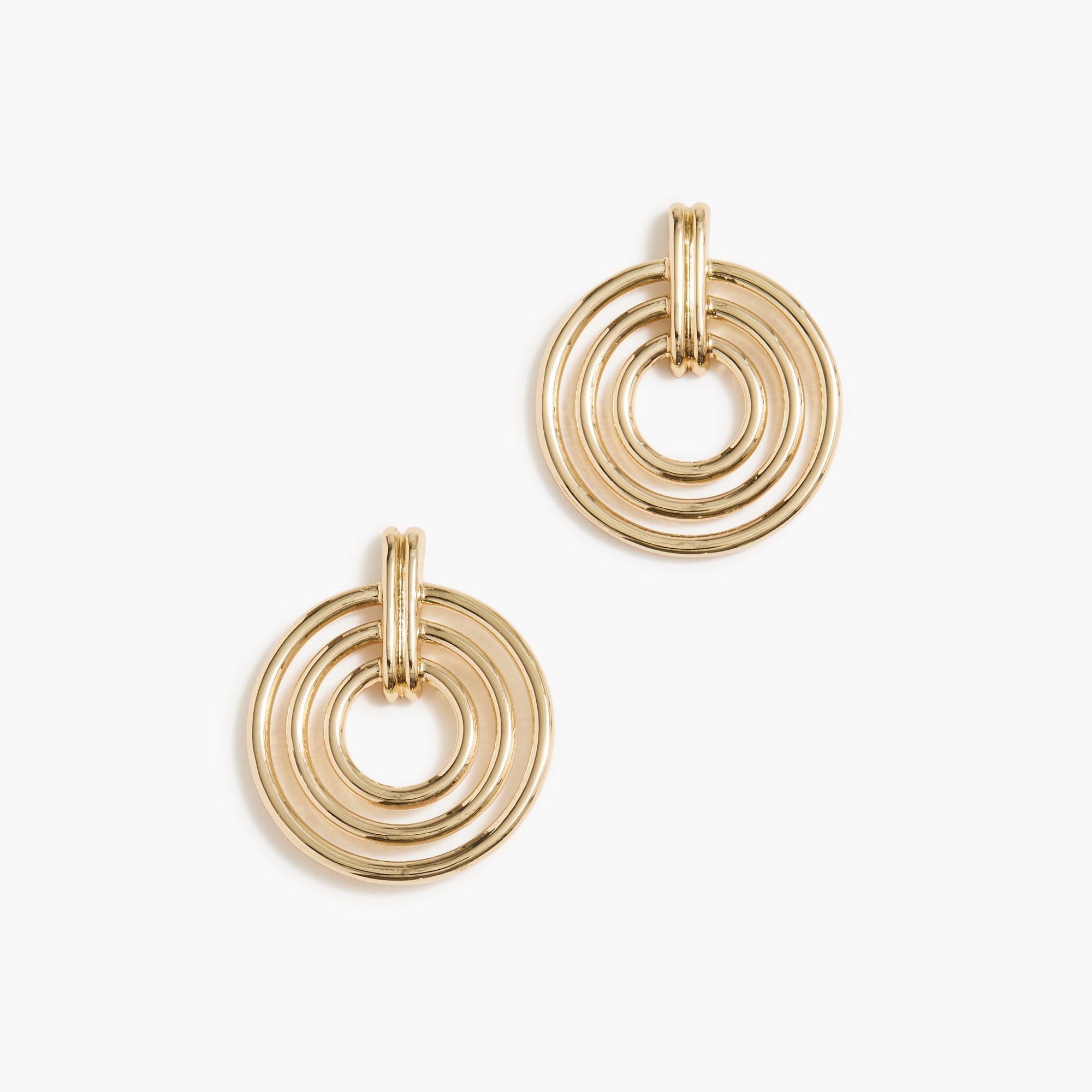 Gold circle-hoop earrings