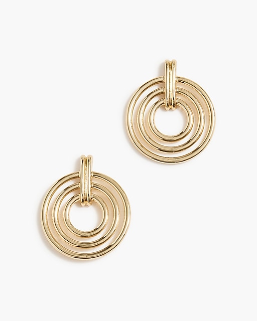  Gold circle-hoop earrings