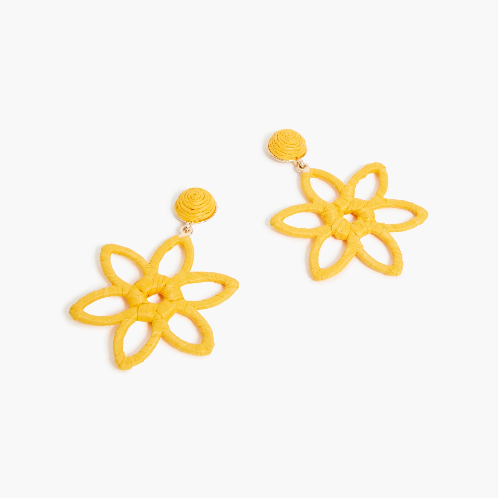 wrapped flower statement earrings for women