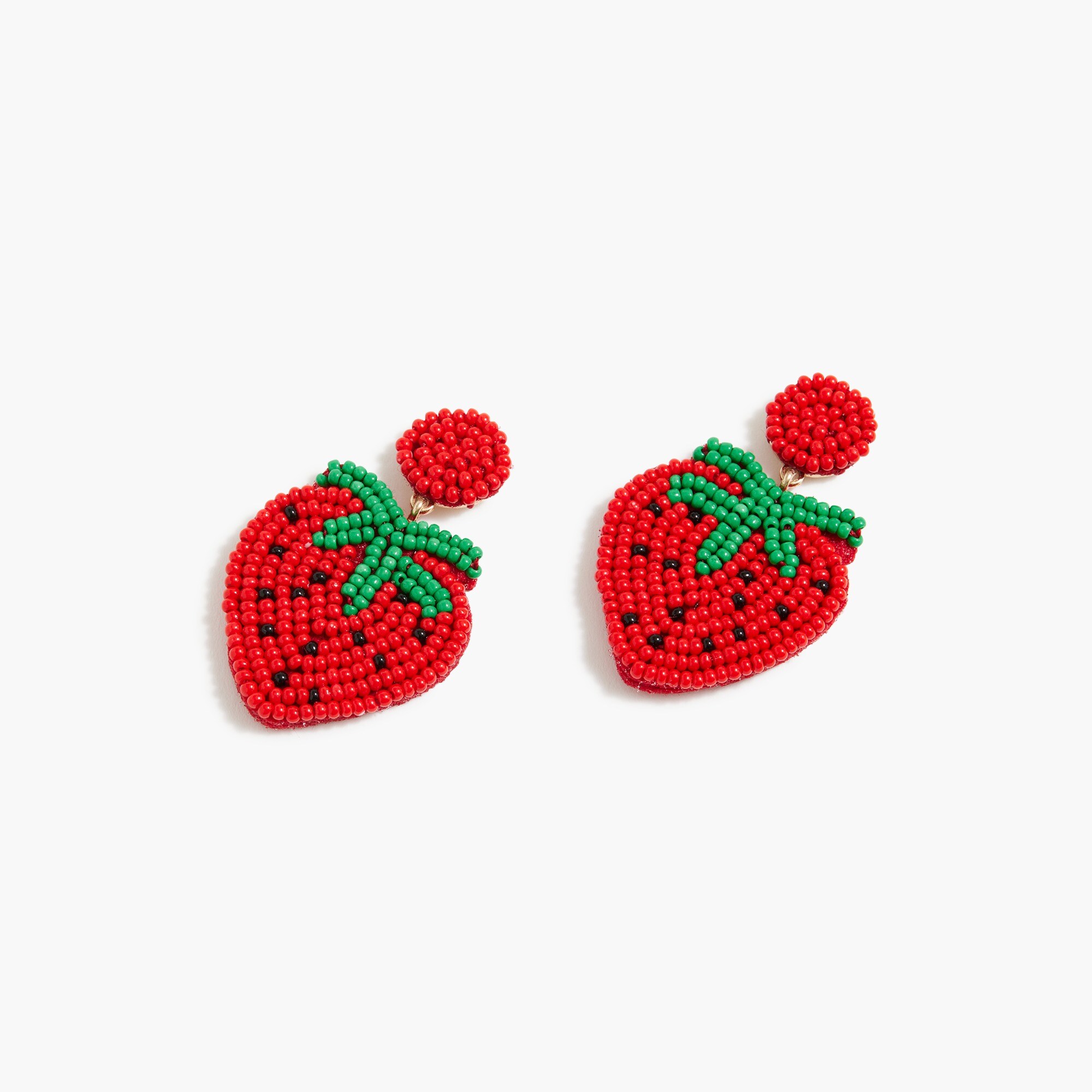 strawberry beaded earrings for women