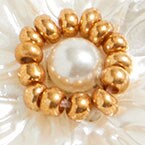 Pearl flower stud earrings GOLD