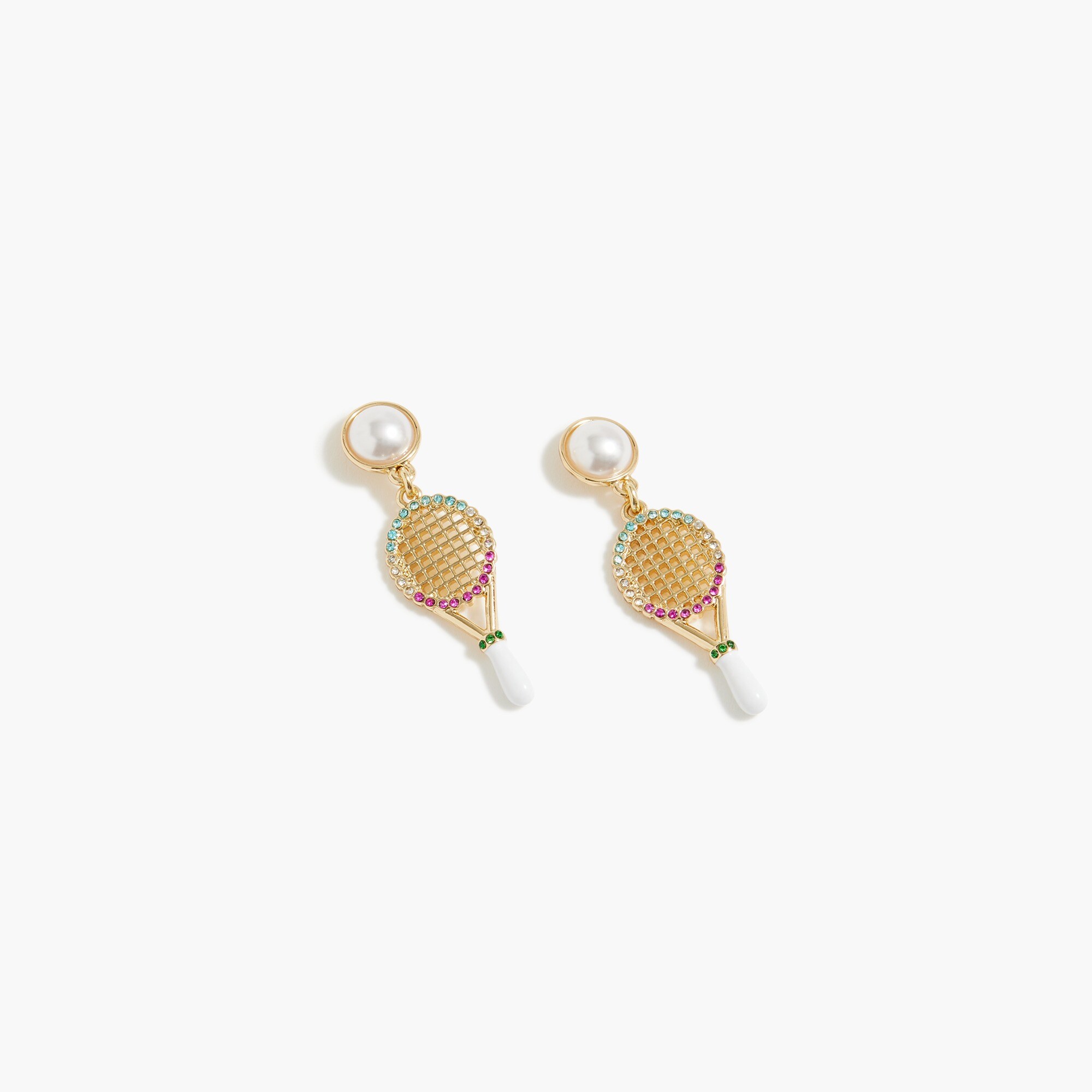 Tennis drop earrings