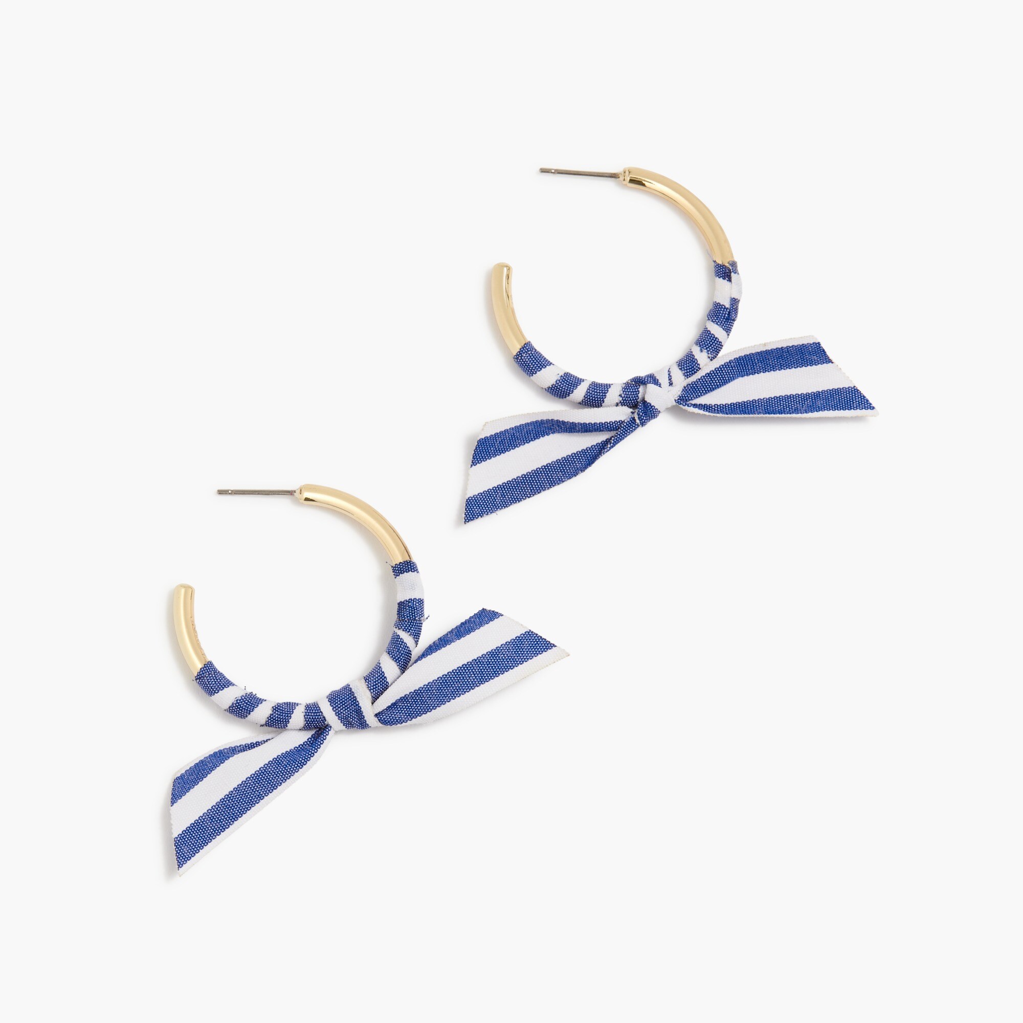  Ribbon-wrapped hoop earrings