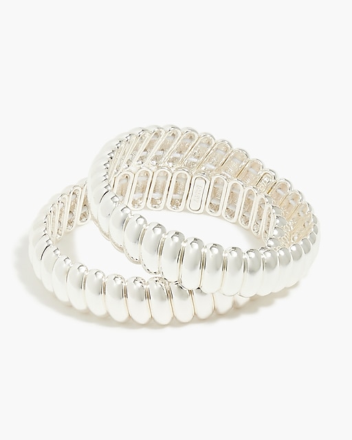 womens Metal-bead stretch bracelets set