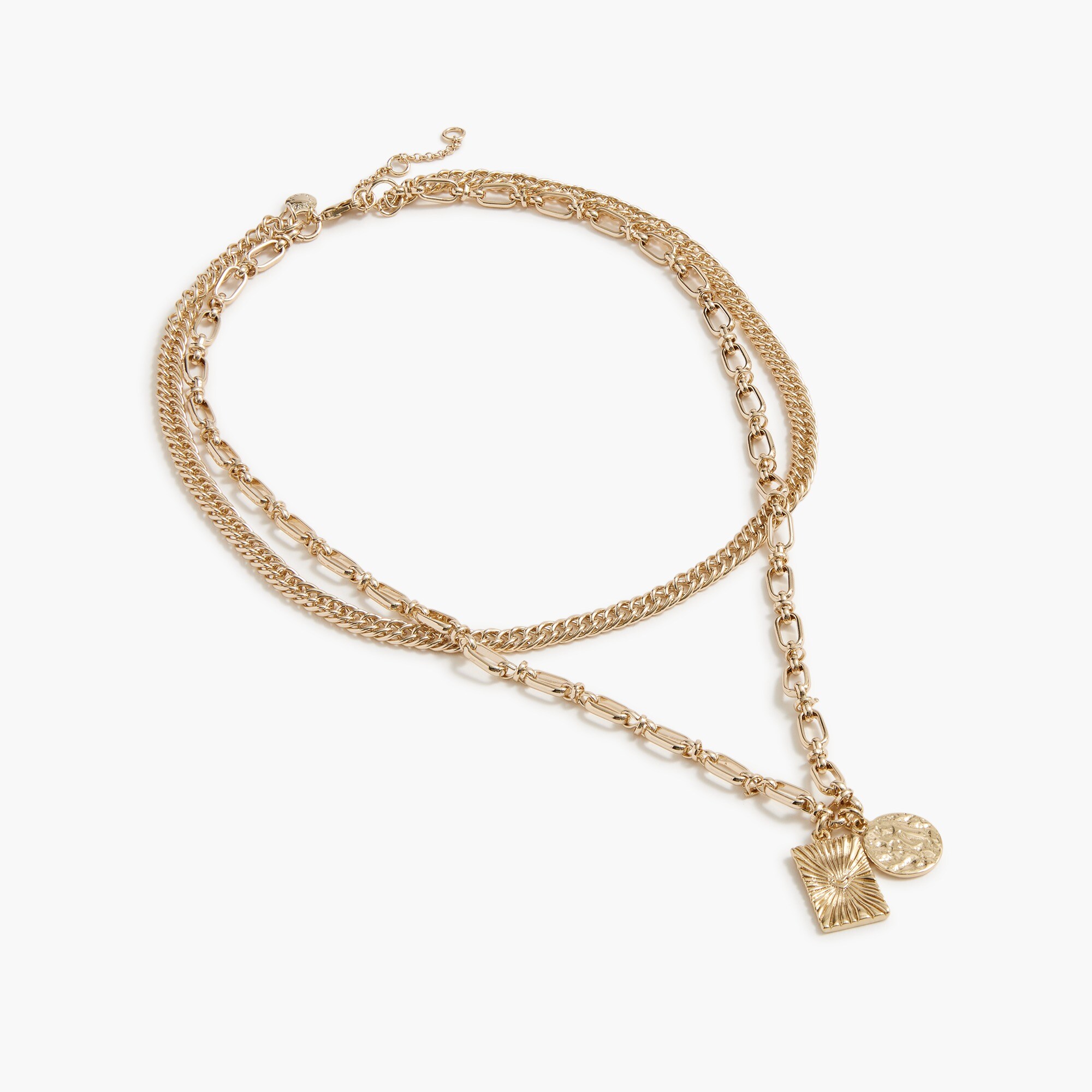 gold layering pendant necklace for women