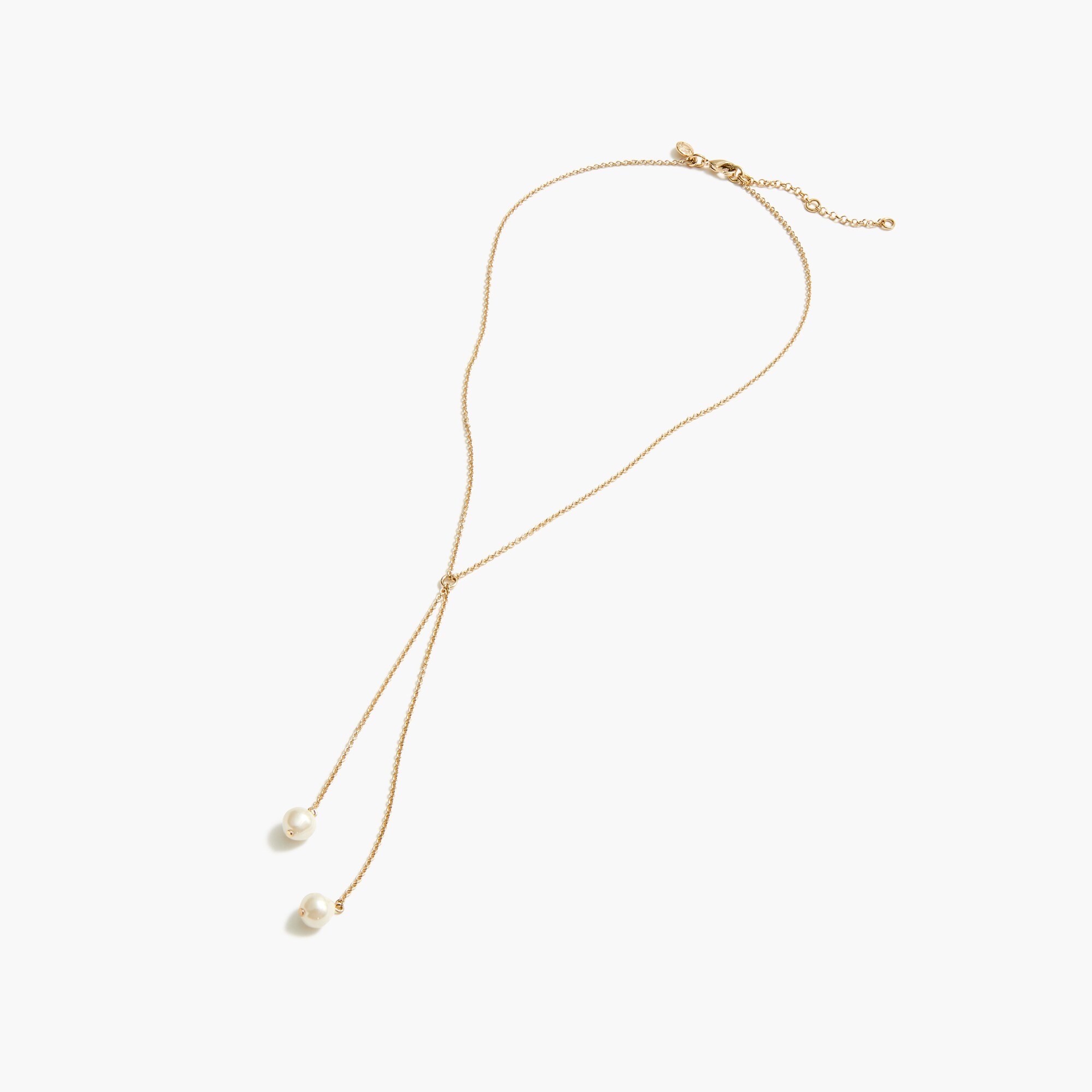 Double-pearl pendant necklace