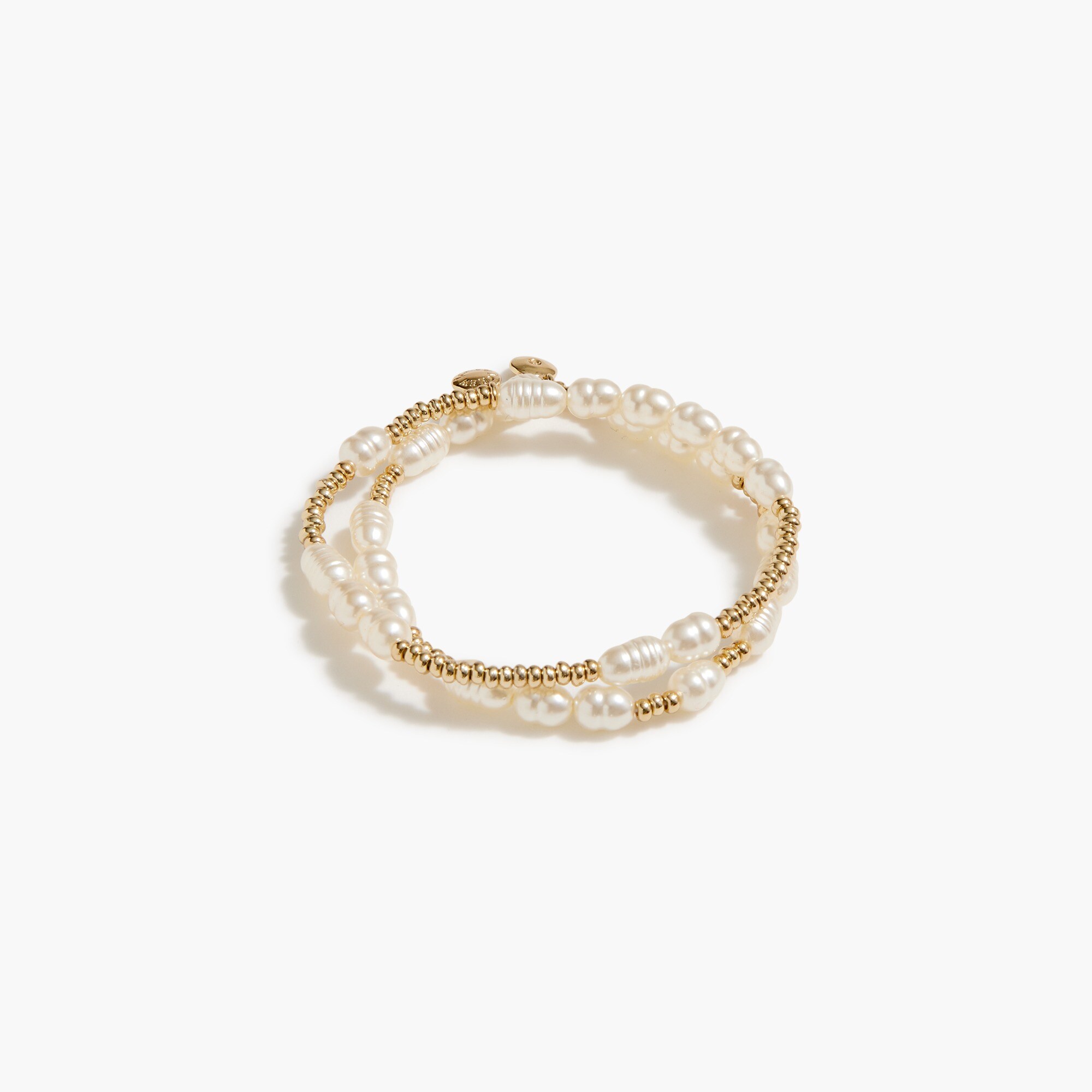  Pearl and bead bracelets set