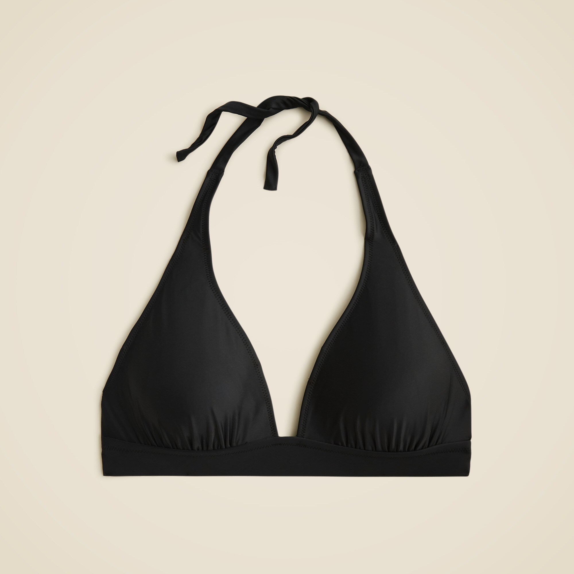 DD Halter Tie-back Bikini Top With Mesh For Women | J.Crew