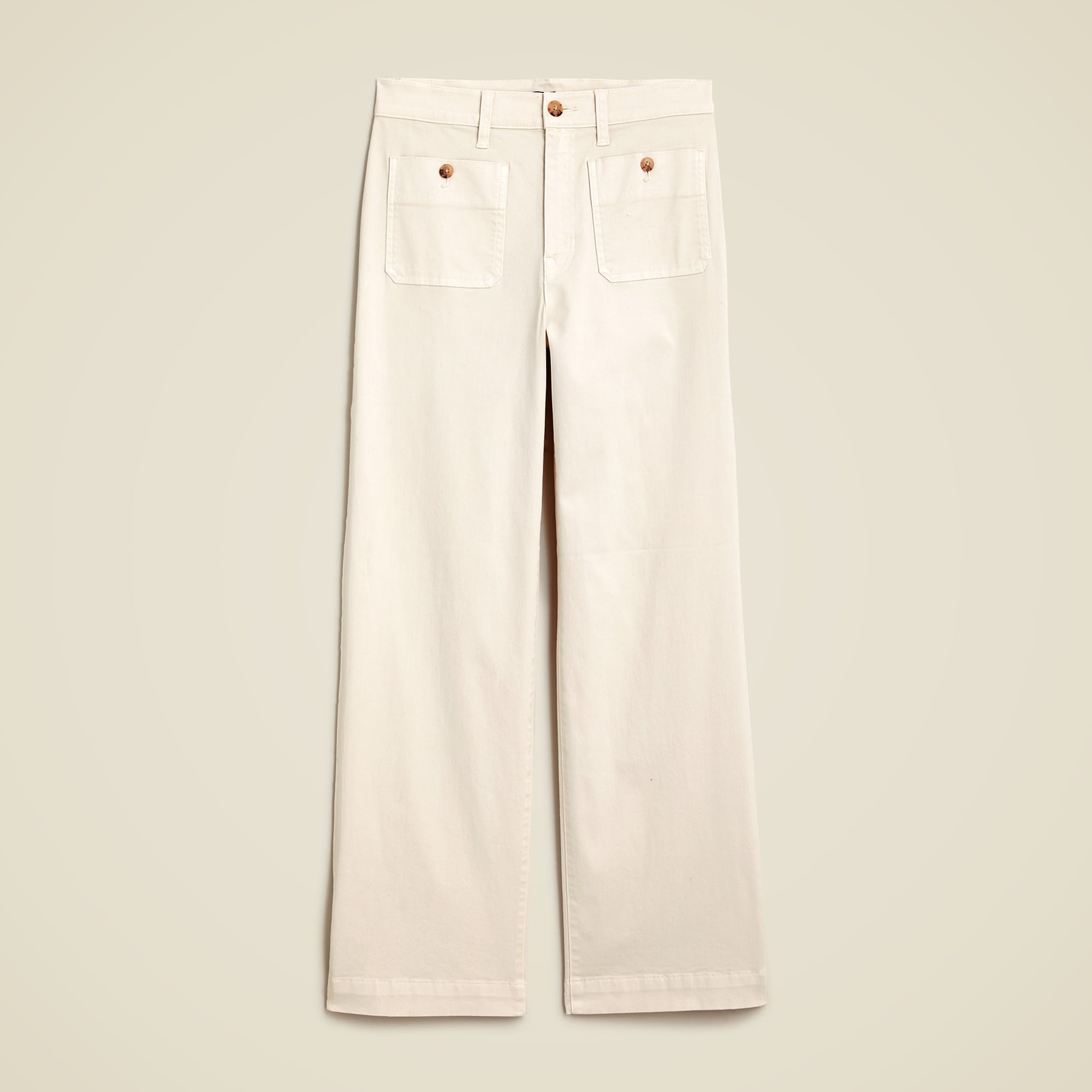 womens Petite Sailor slim wide-leg chino pant