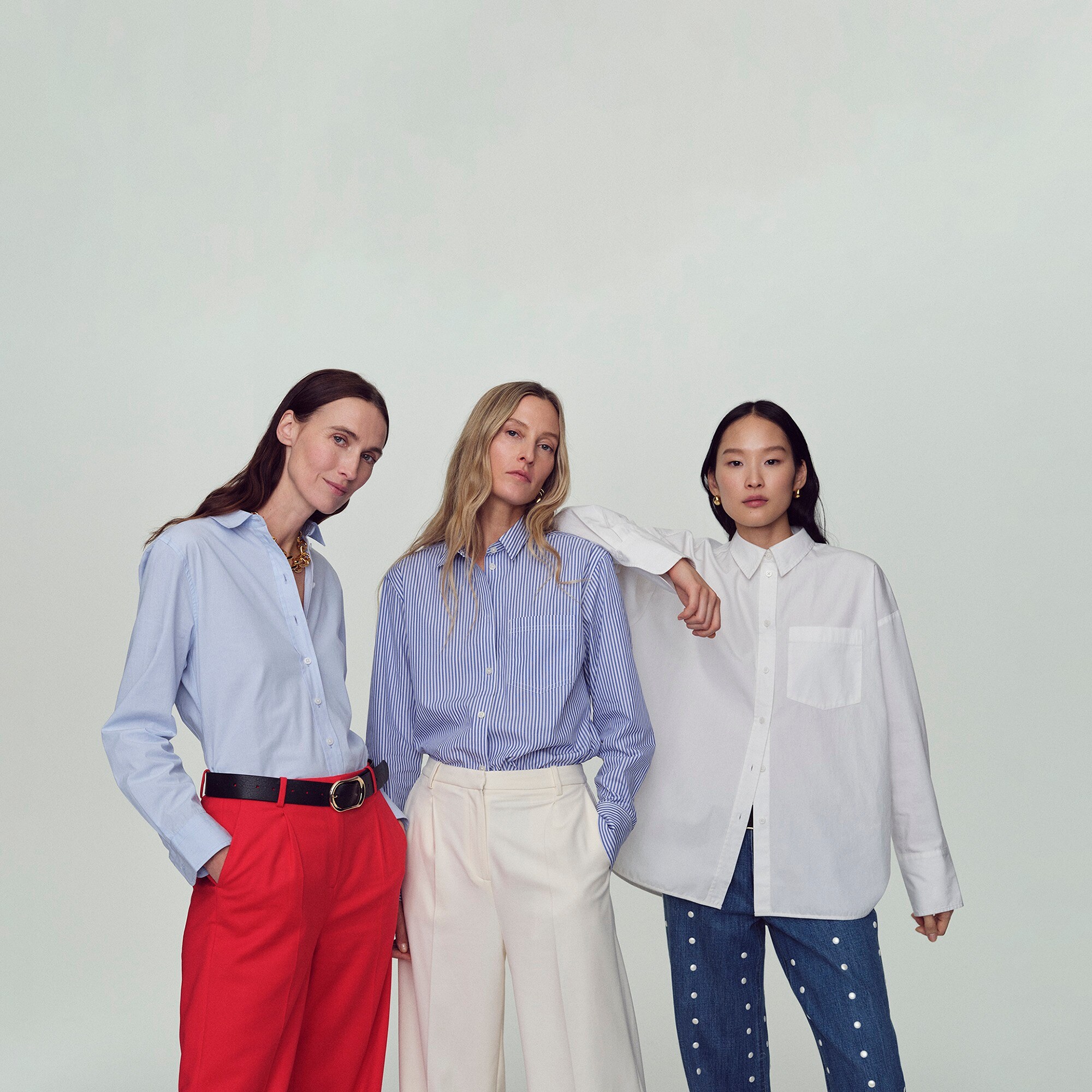Wren slim shirt in stretch cotton poplin