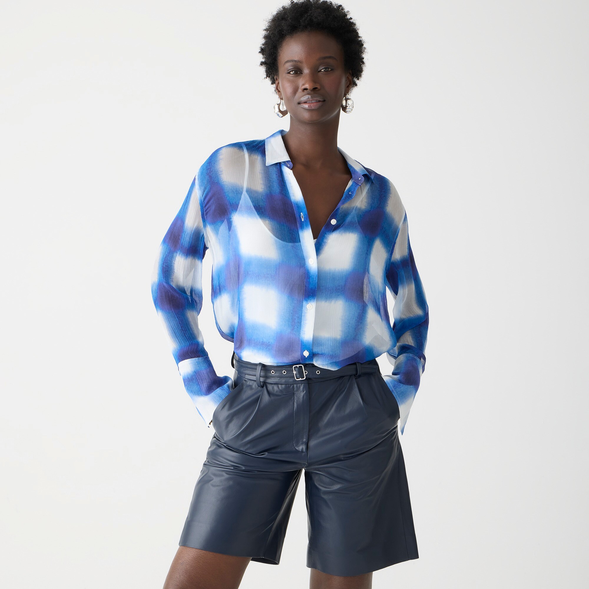 Garçon classic shirt in crinkle cupro
