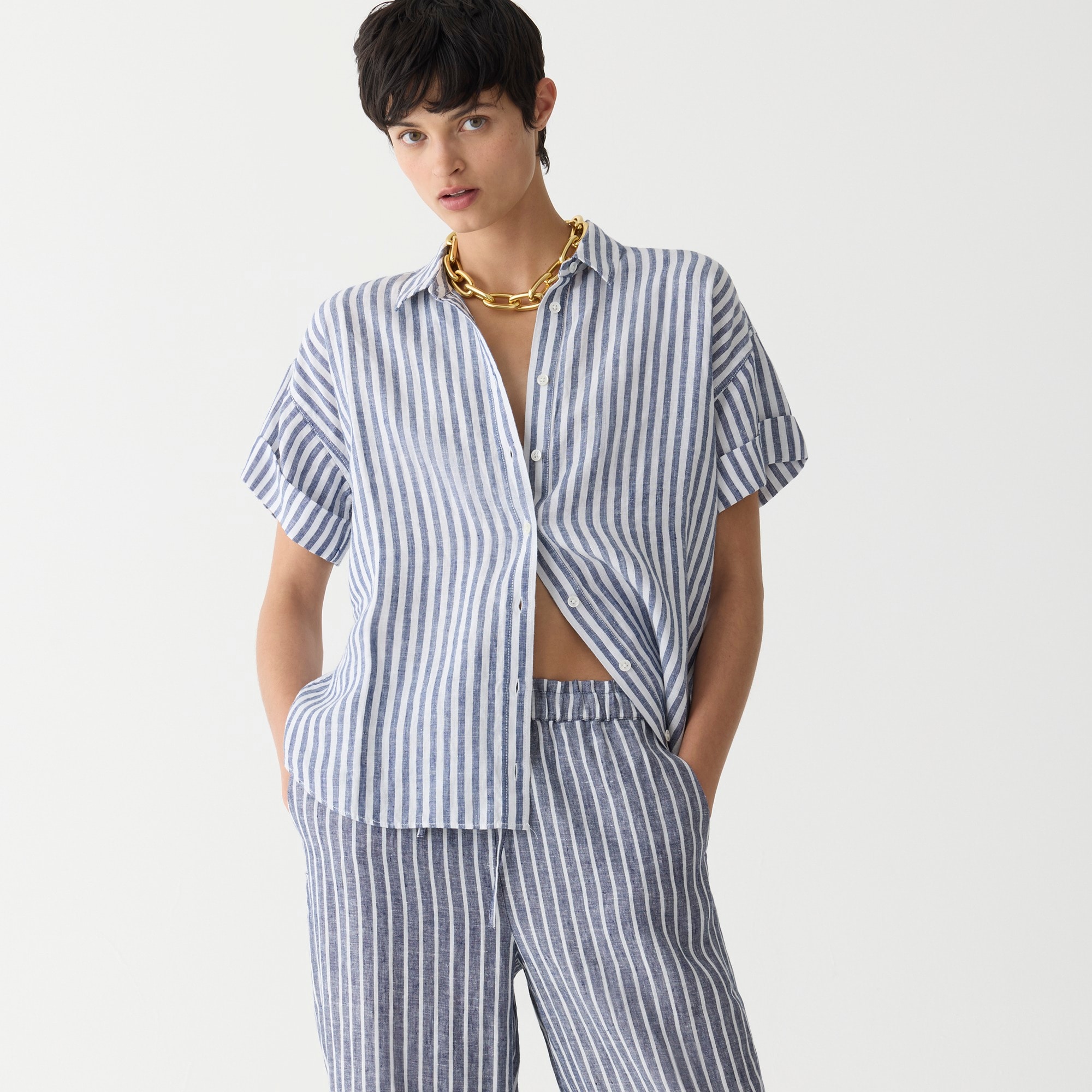  Capitaine shirt in striped Baird McNutt Irish linen
