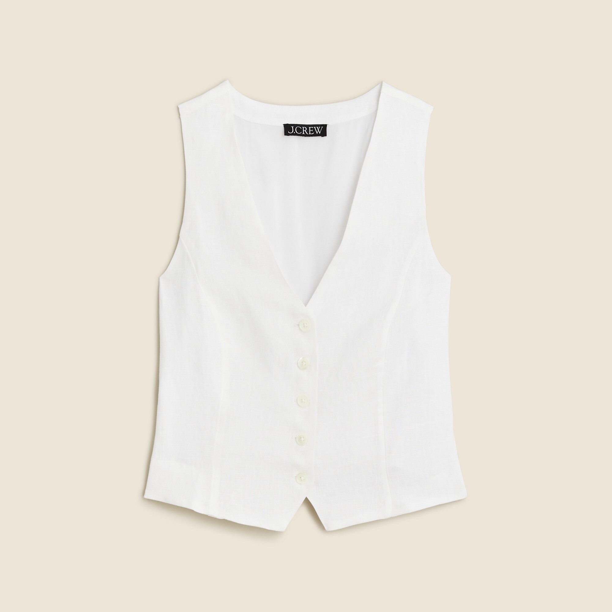 Slim-fit linen vest