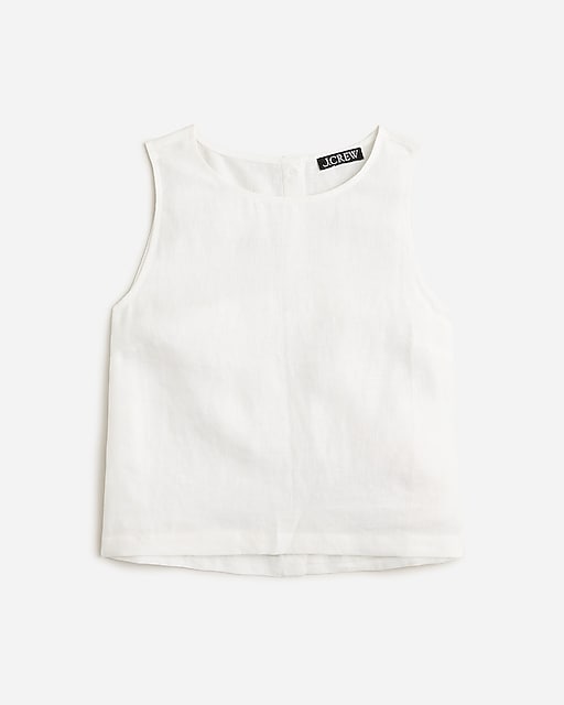  Maxine button-back top in linen