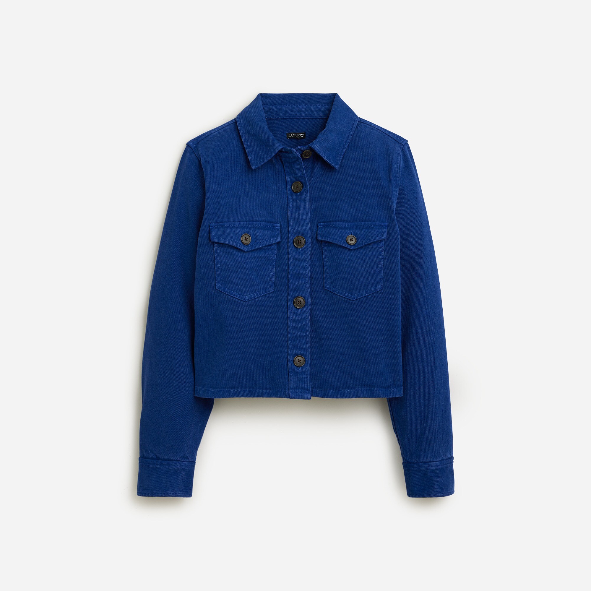  Cargo cropped shirt-jacket in chino