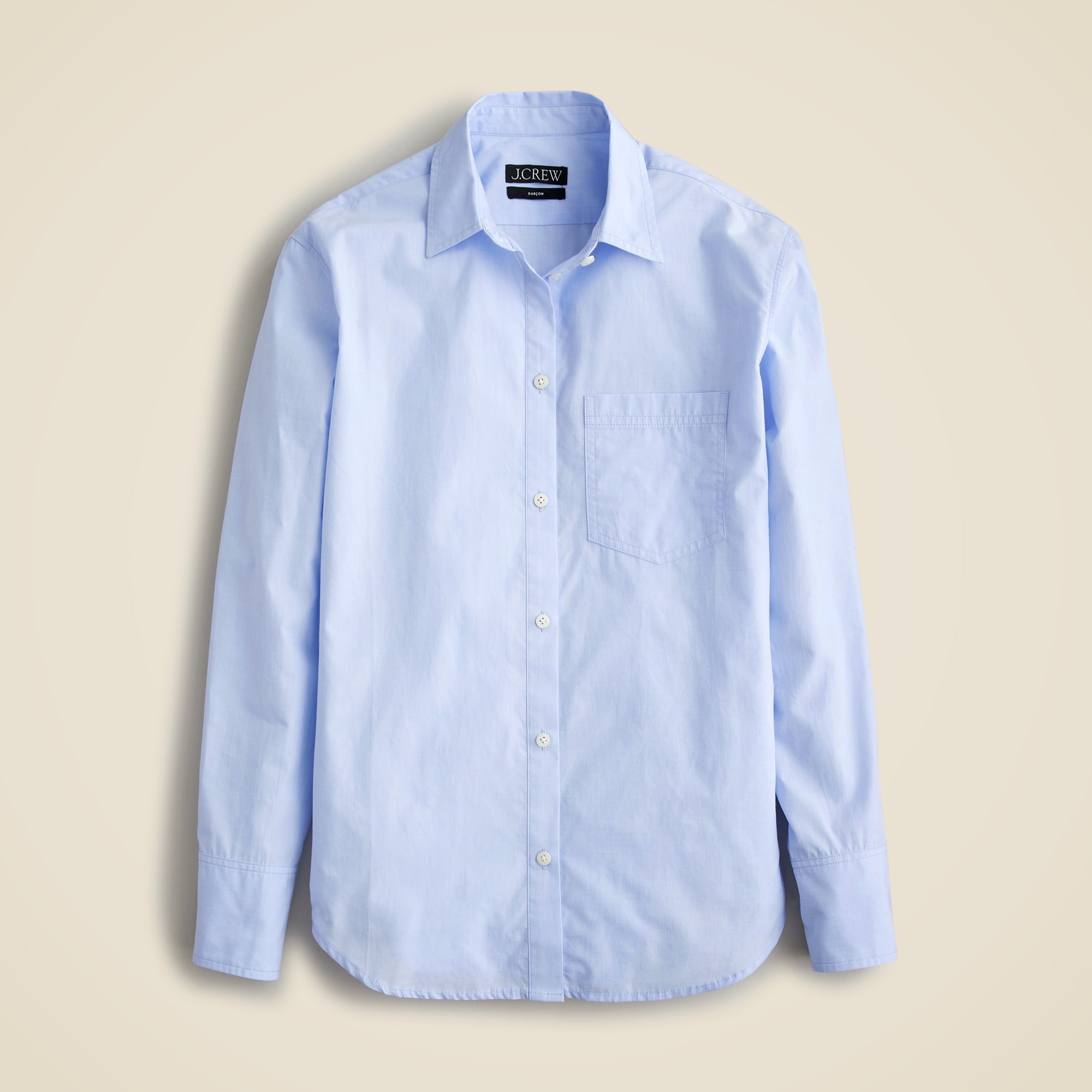 womens Gar&ccedil;on classic shirt in cotton poplin