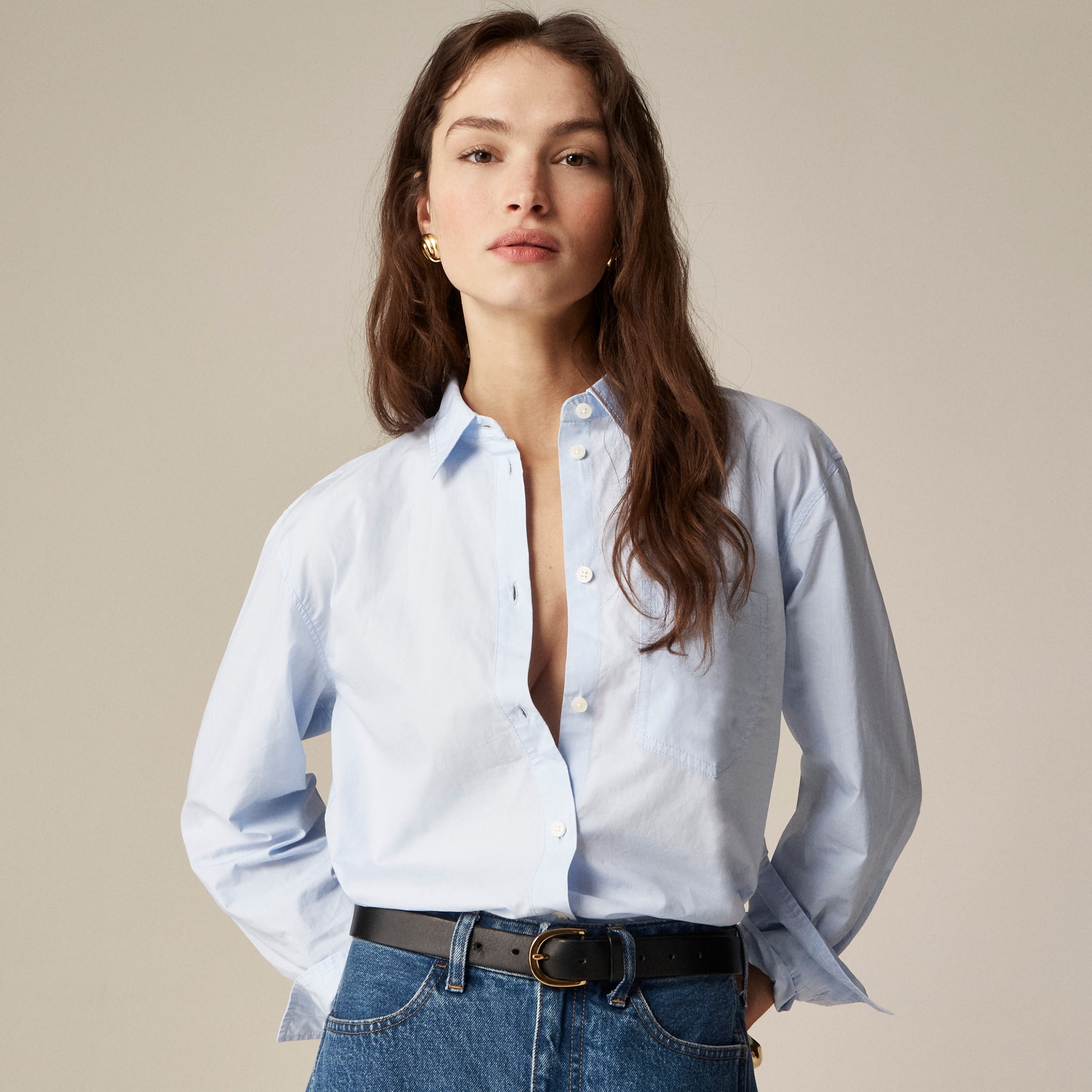 Petite Garçon classic shirt in cotton poplin