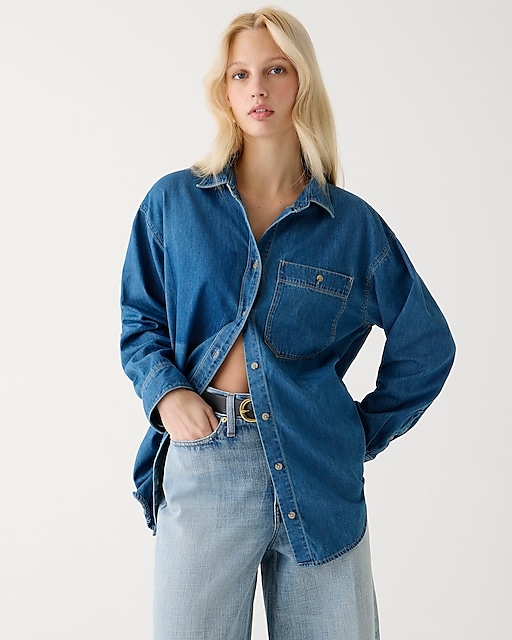 womens Relaxed chambray shirt
