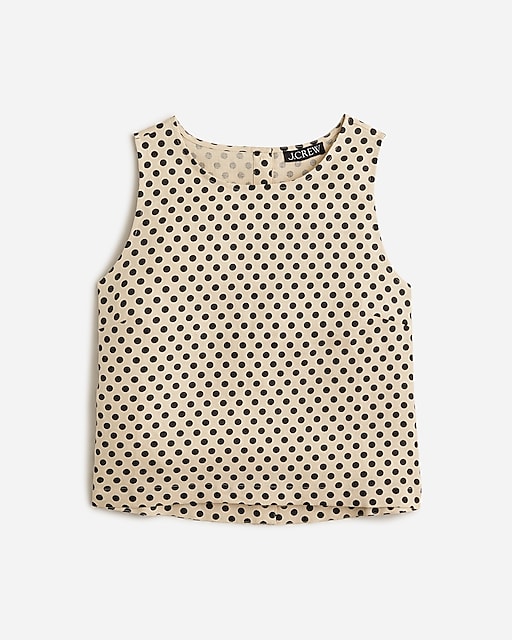  Maxine button-back top in dot linen