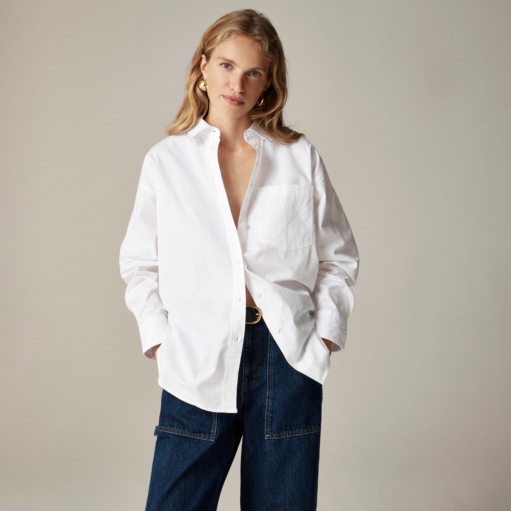  Petite &Eacute;tienne oversized shirt in lightweight oxford