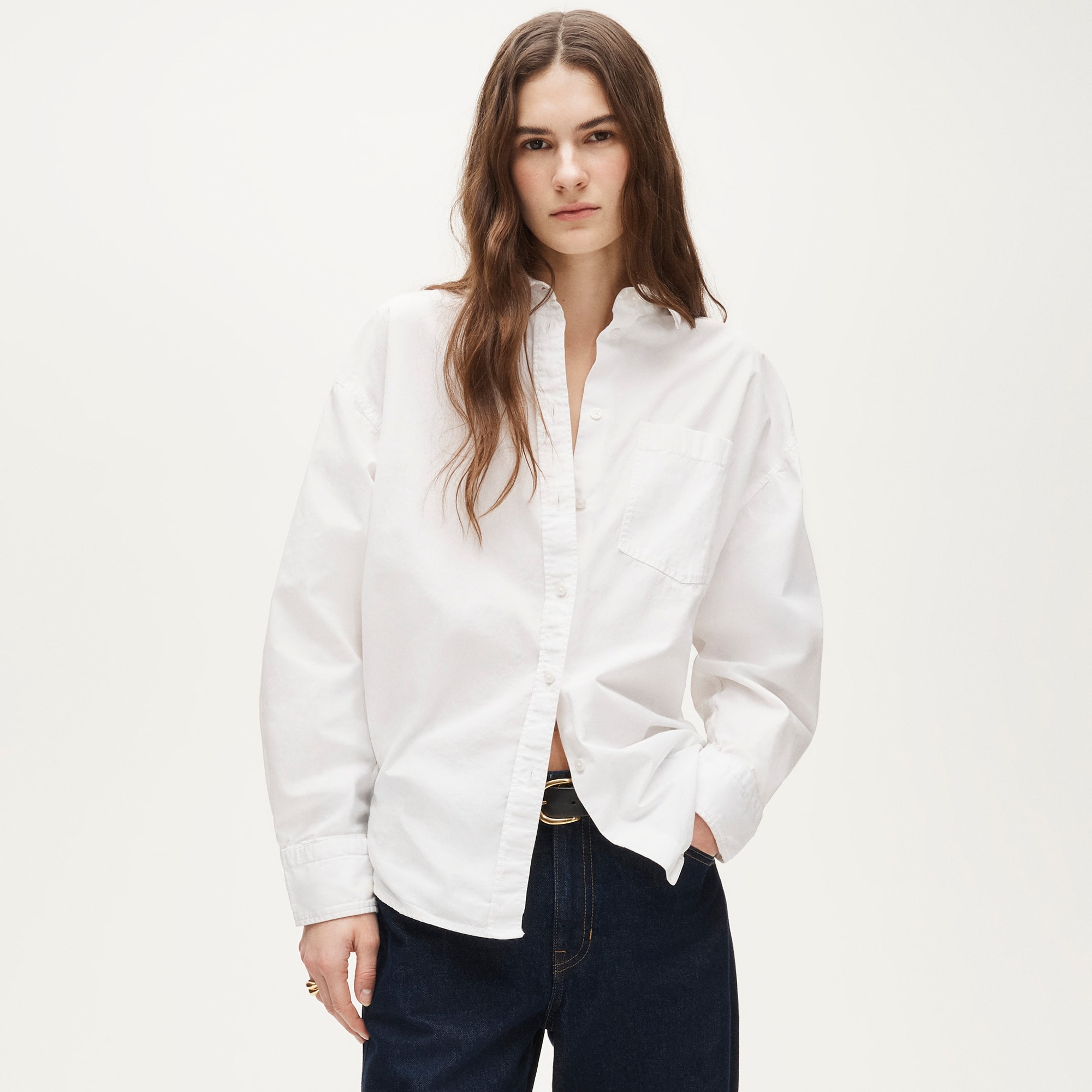 &Eacute;tienne oversized button-up shirt in lightweight oxford