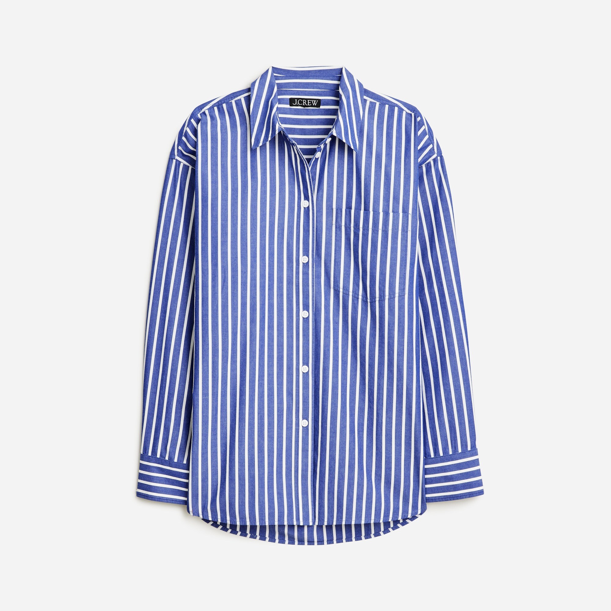  Petite &Eacute;tienne oversized shirt in striped lightweight oxford