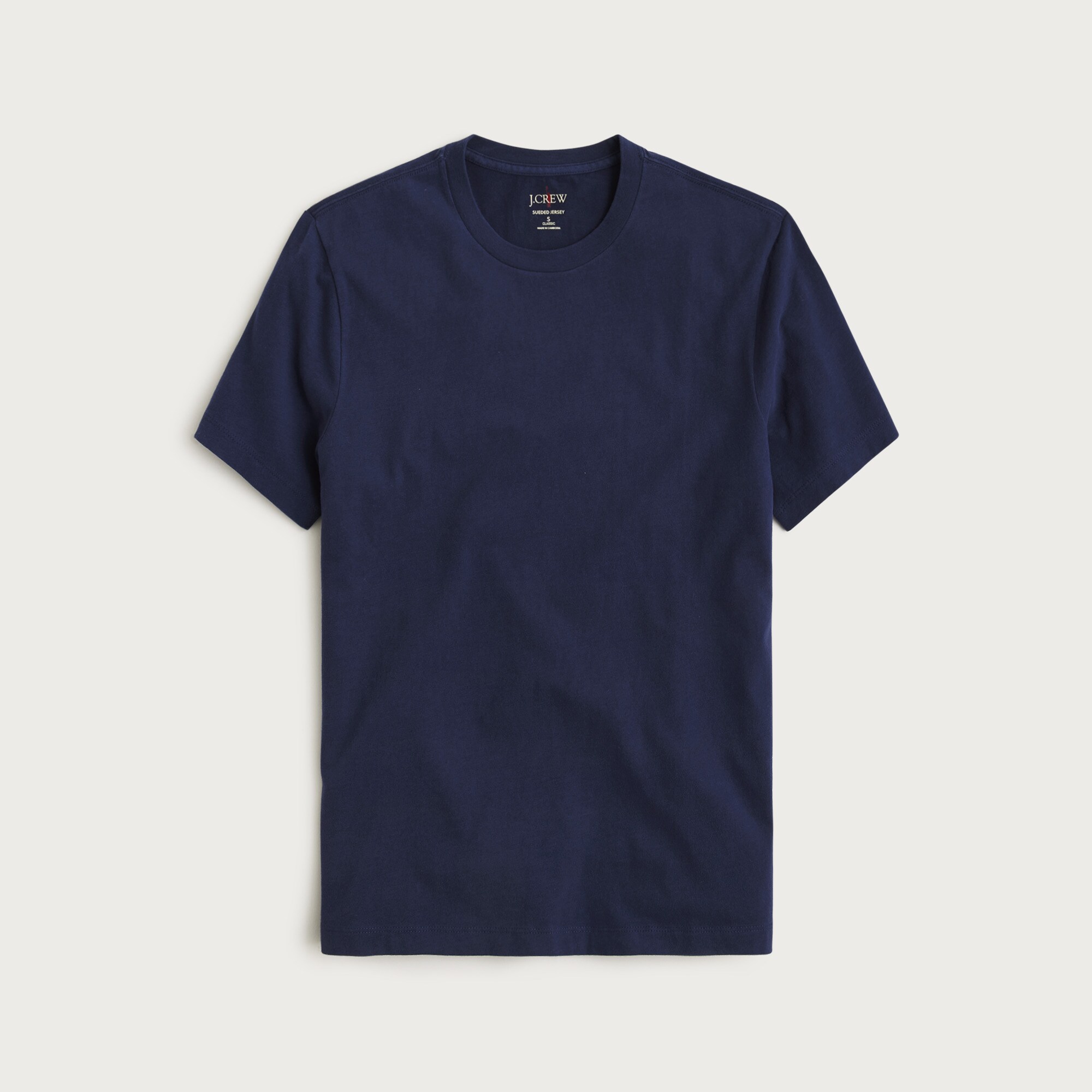 Sueded cotton T-shirt