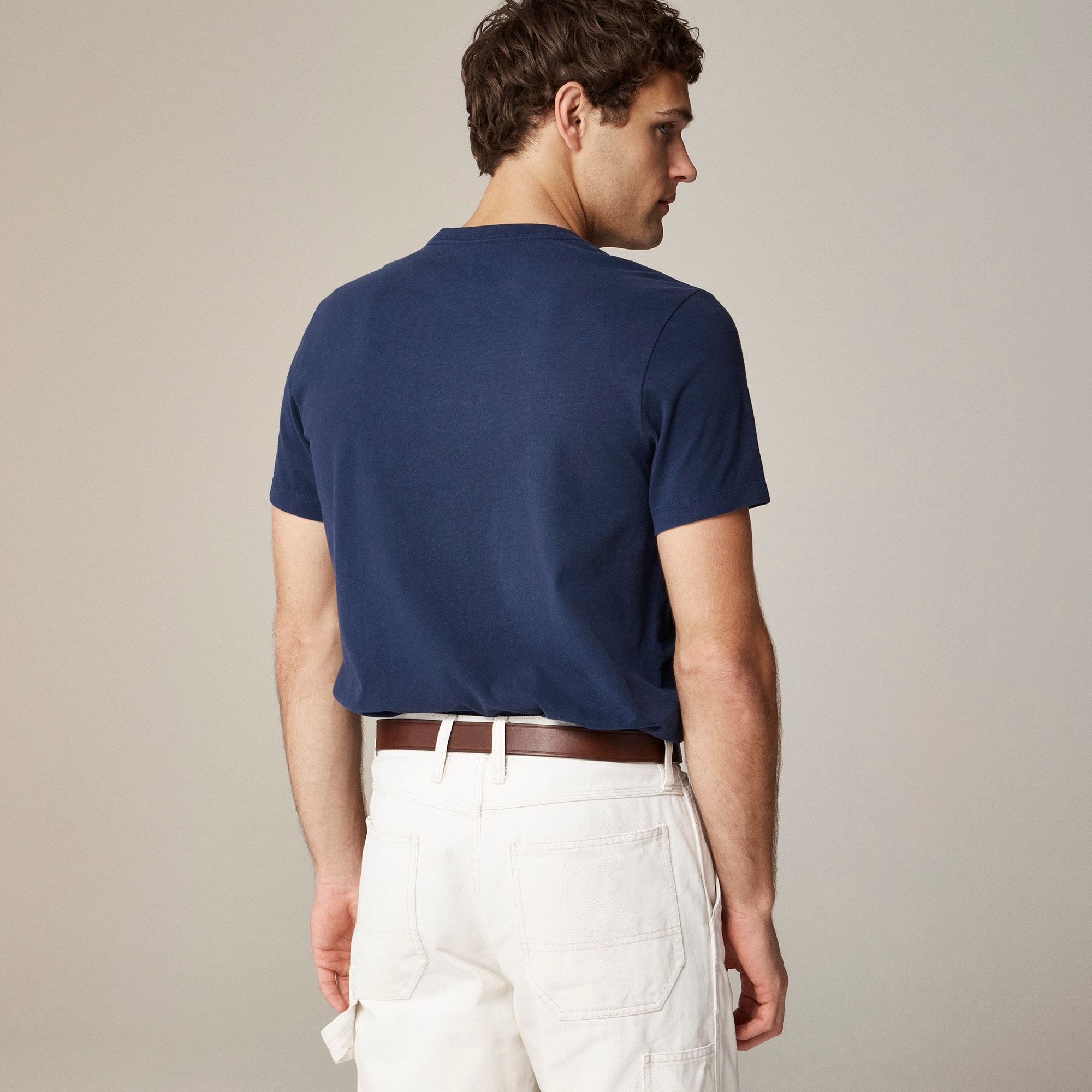 Sueded cotton T-shirt