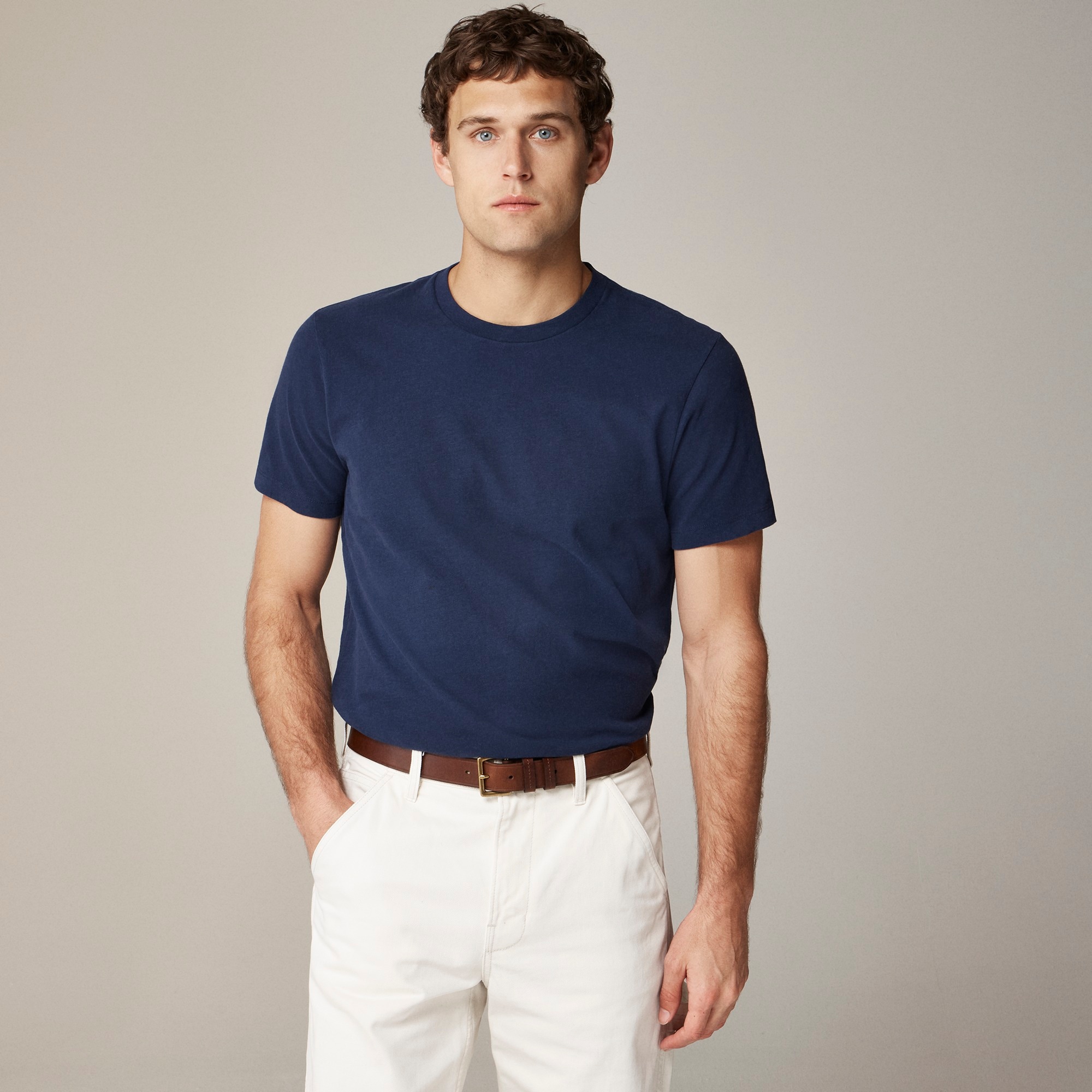 Sueded cotton T-shirt