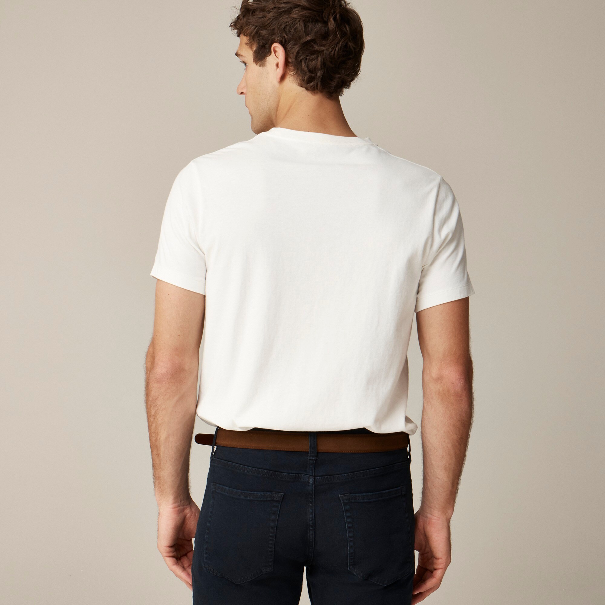 Sueded cotton T-shirt
