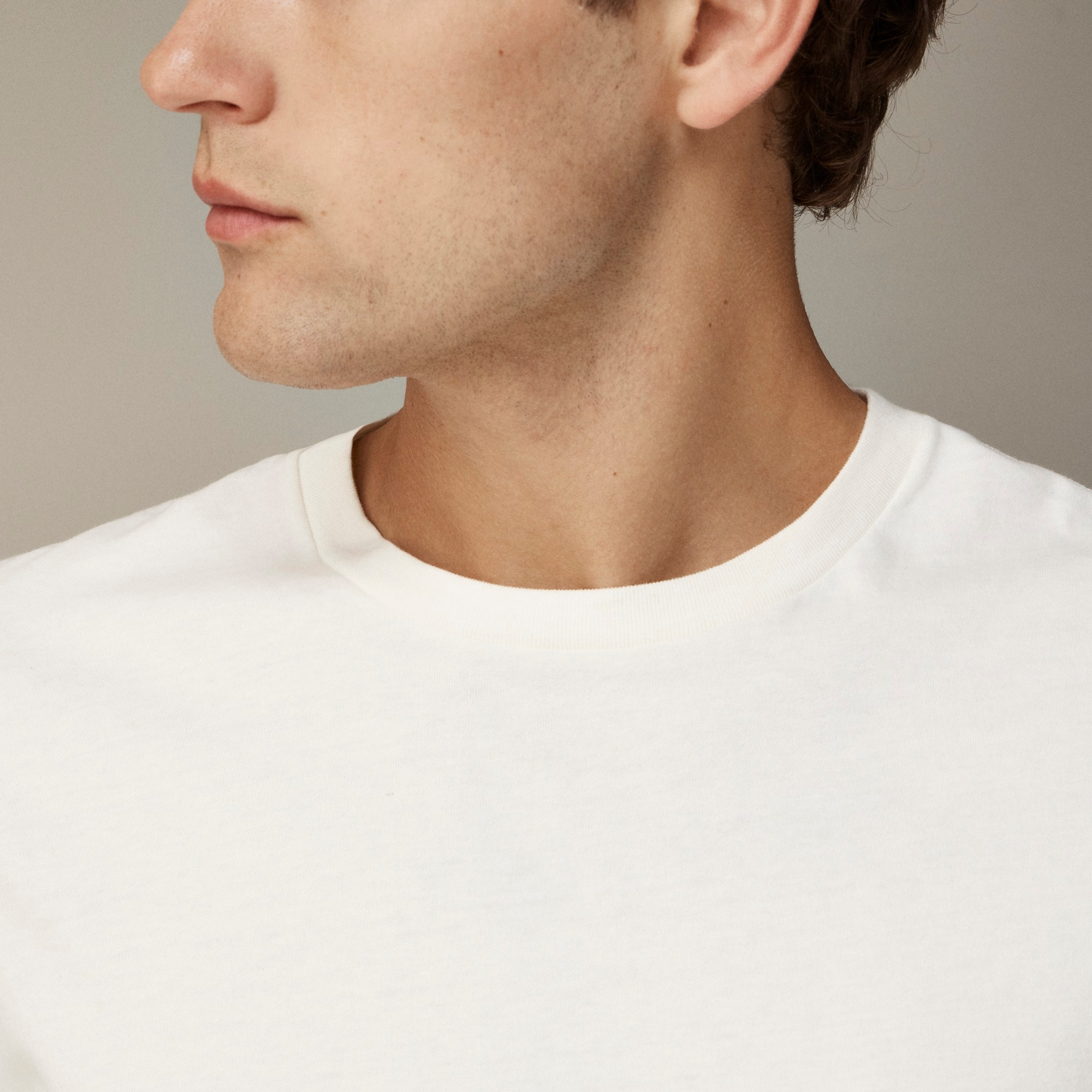 Sueded cotton T-shirt