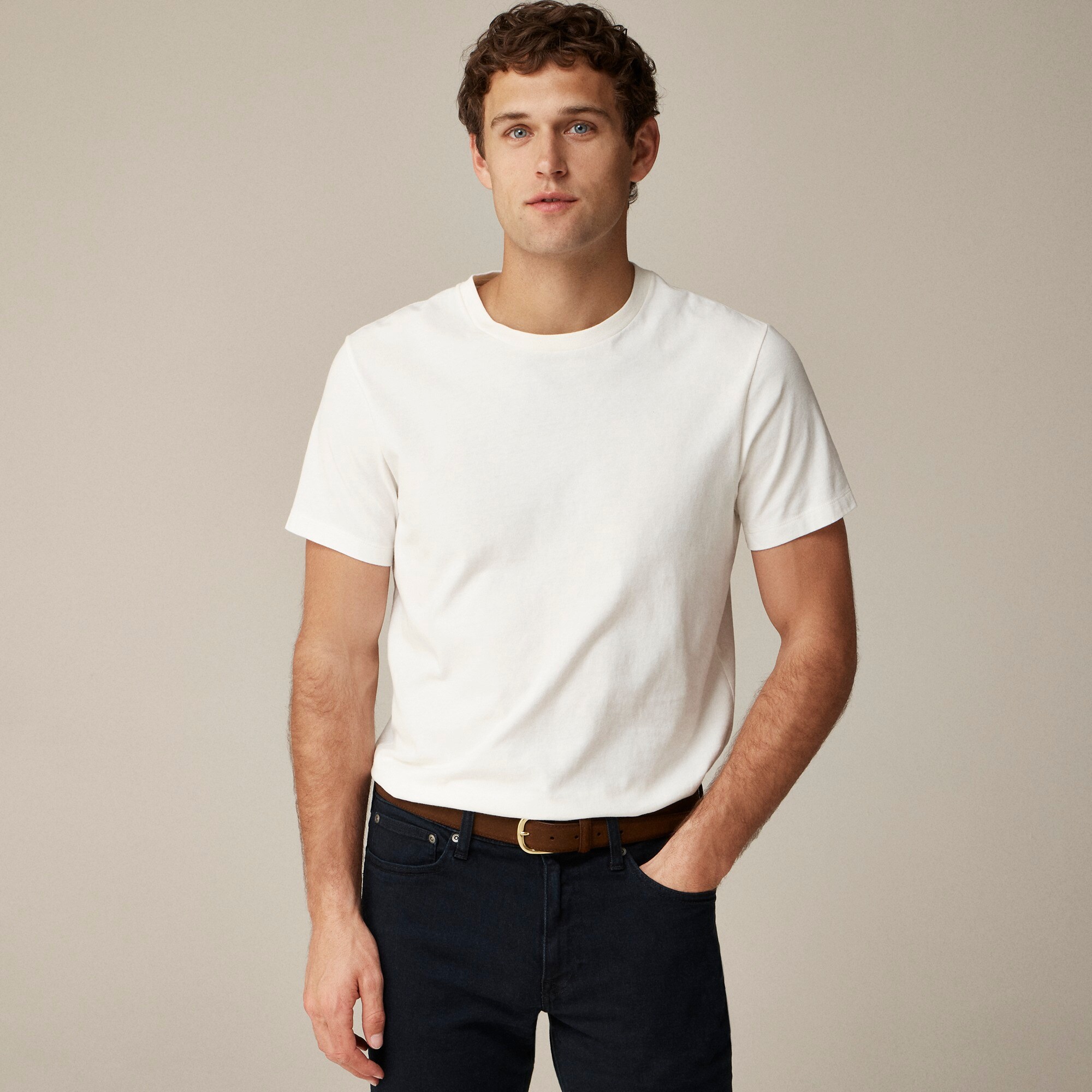  Sueded cotton T-shirt