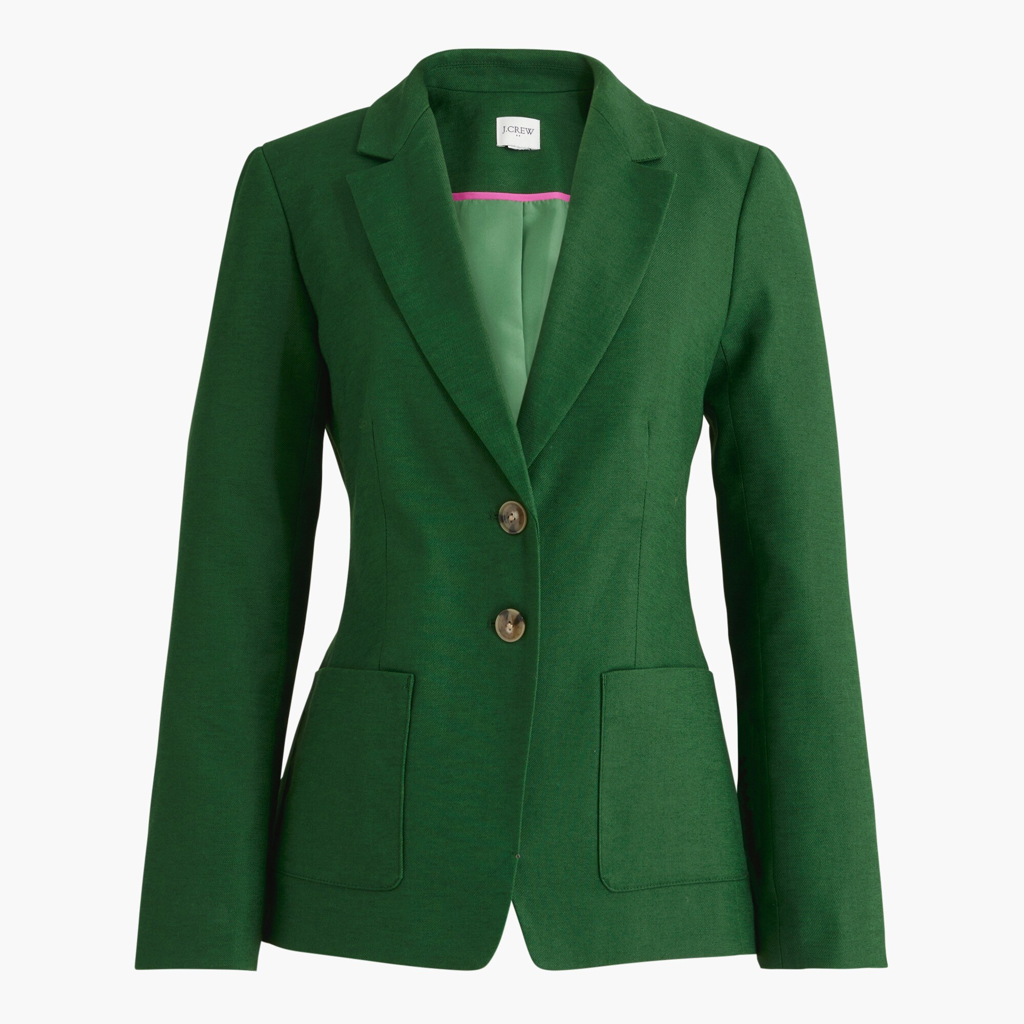 refined linen-blend blazer for women